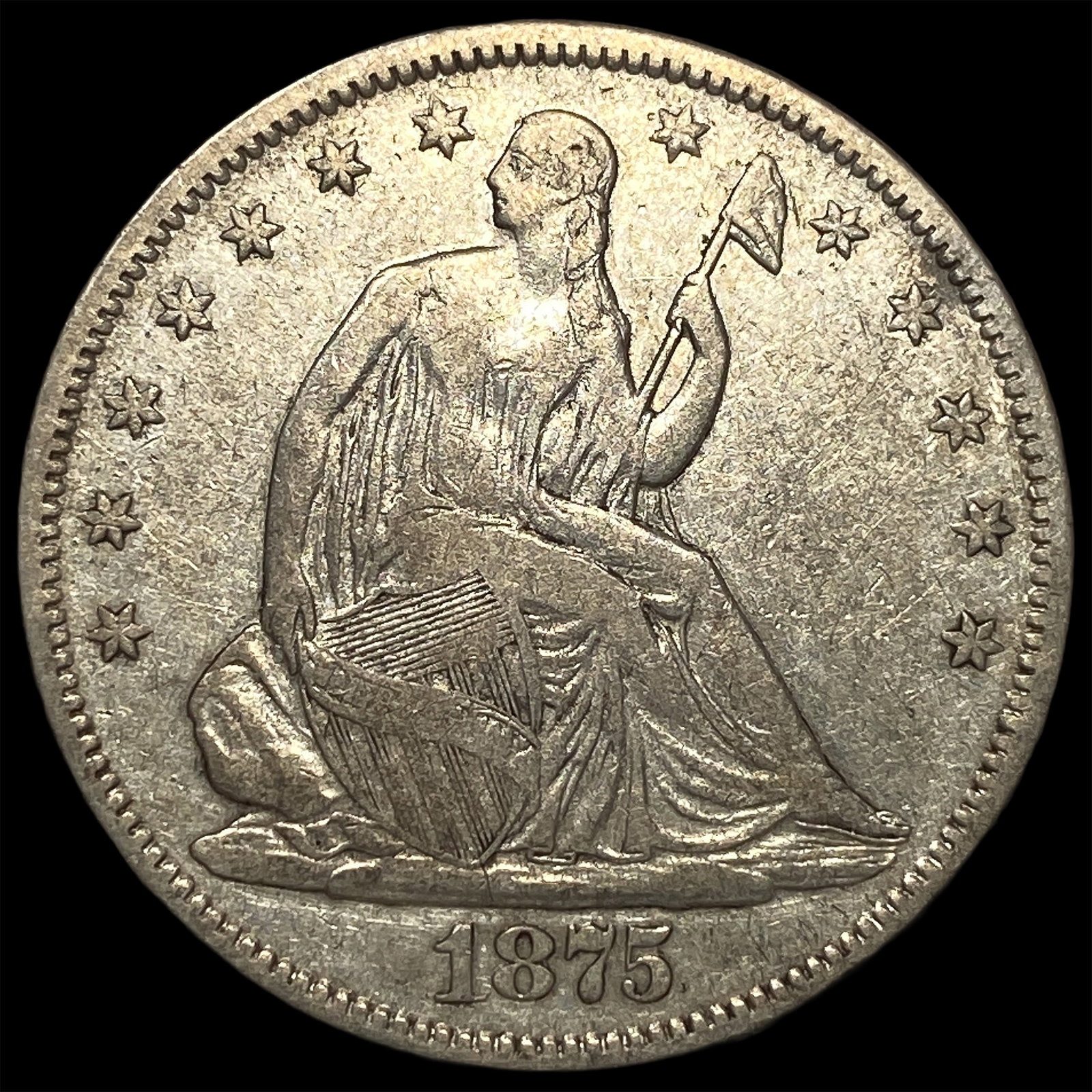 1875-S Silver Half Dollar LIGHTLY CIRCULATED (1 of 2)