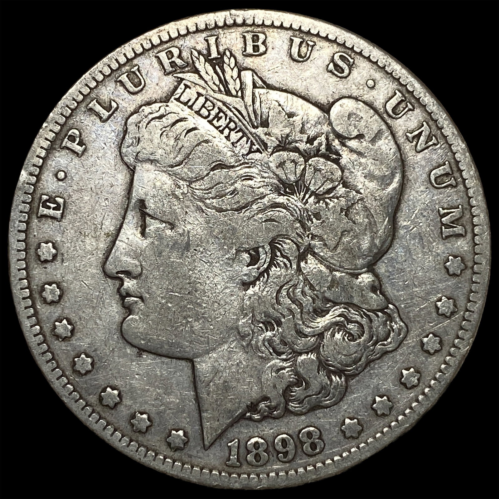 1898-S Silver Morgan Dollar ABOUT UNCIRCULATED: 1898-S Silver Morgan Dollar ABOUT UNCIRCULATED