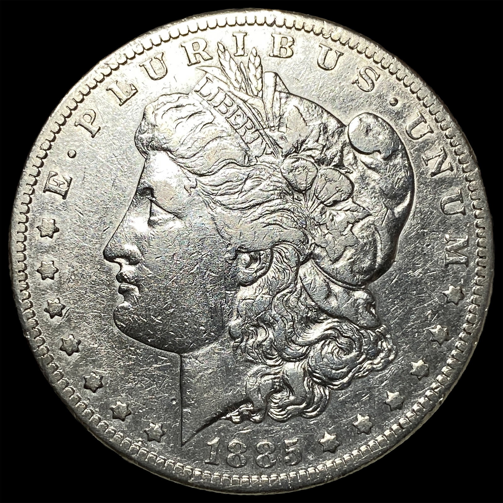1885-S Silver Morgan Dollar CLOSELY UNCIRCULATED: 1885-S Silver Morgan Dollar CLOSELY UNCIRCULATED