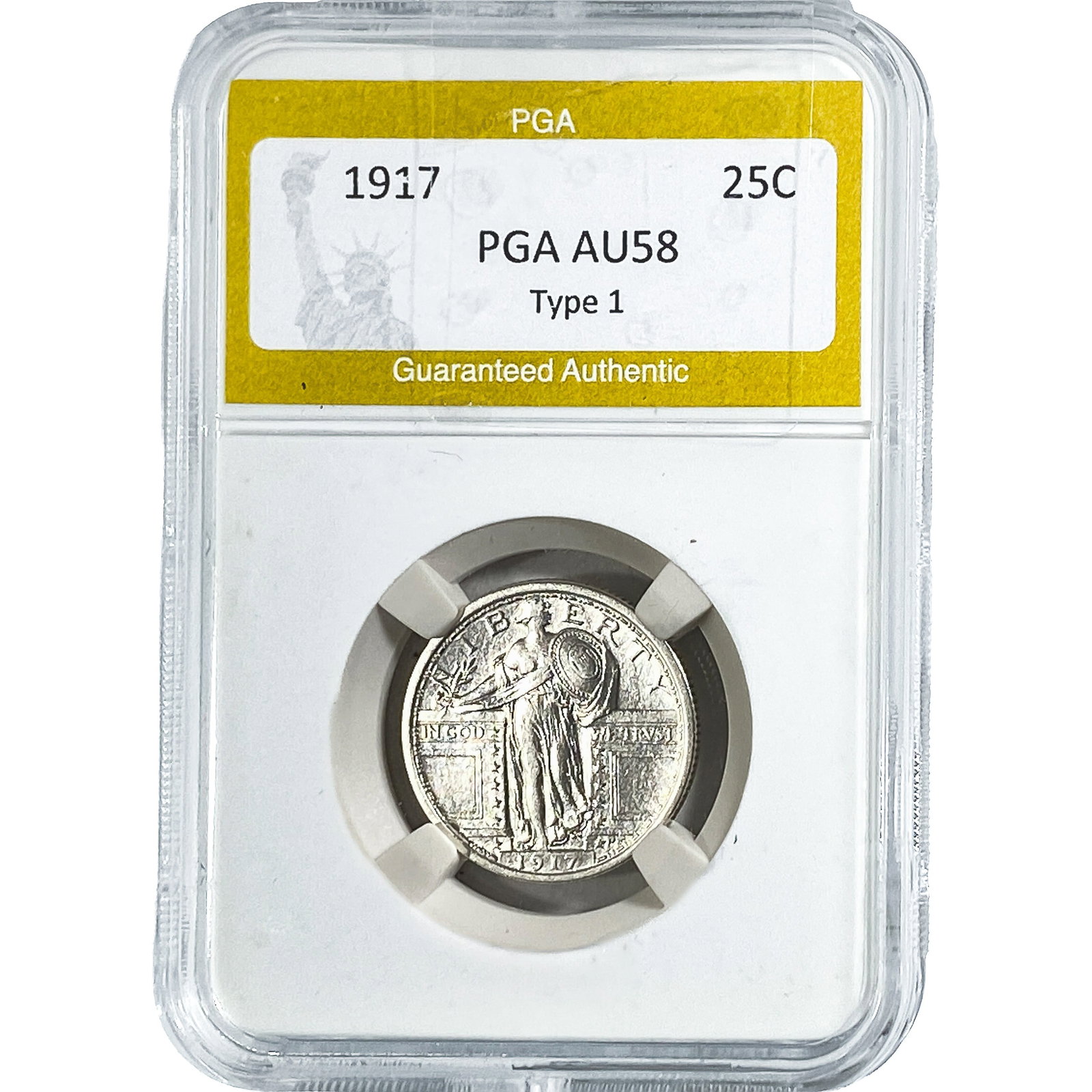 1917 Standing Liberty Quarter PGA AU58 Type 1 (1 of 2)