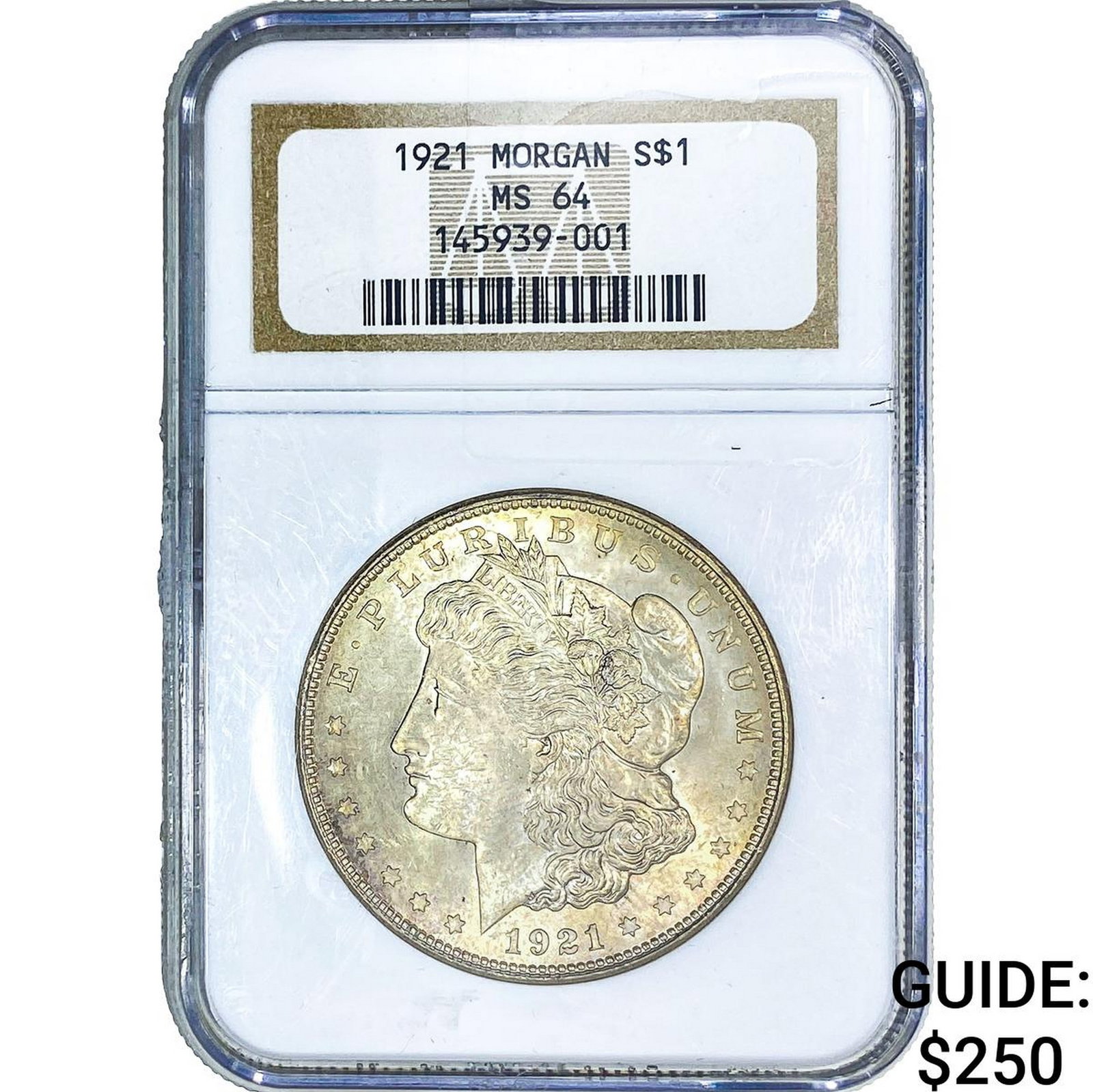 1921 Morgan Silver Dollar NGC MS64: 1921 Morgan Silver Dollar NGC MS64