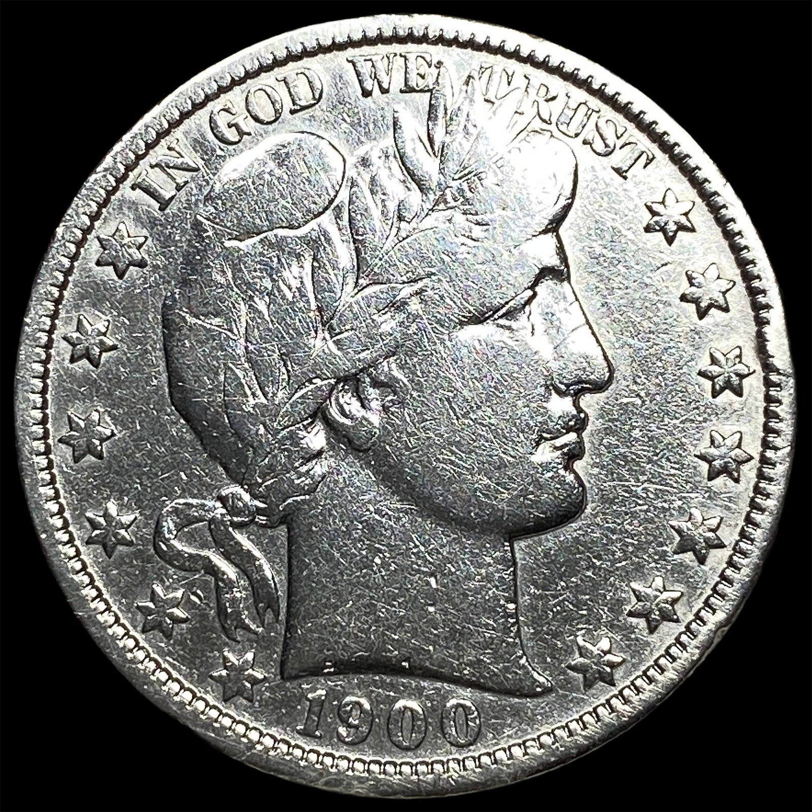 1900-O Silver Half Dollar CLOSELY UNCIRCULATED: 1900-O Silver Half Dollar CLOSELY UNCIRCULATED