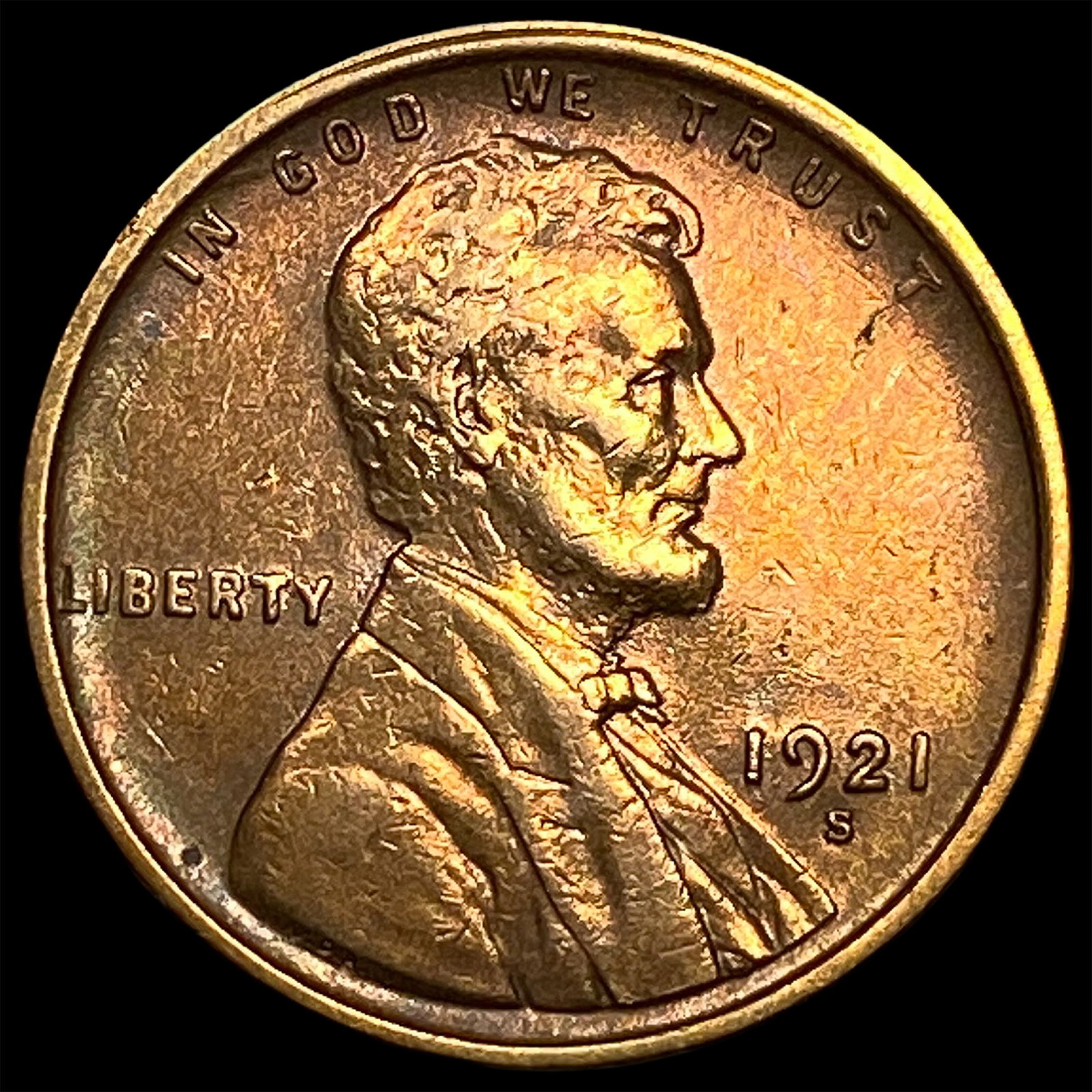 1921-S Lincoln Wheat Cent UNCIRCULATED (1 of 2)