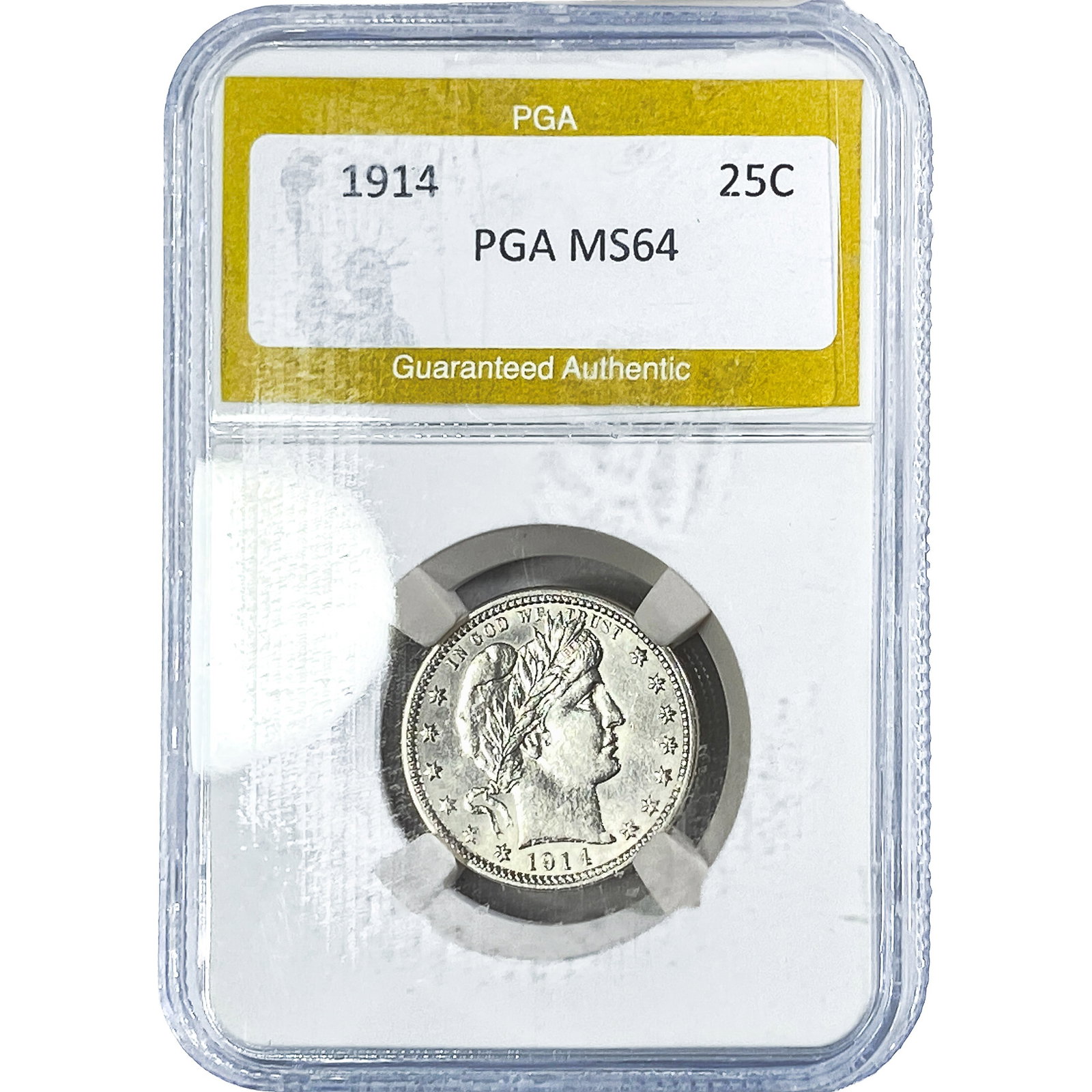 1914 Barber Quarter PGA MS64: 1914 Barber Quarter PGA MS64