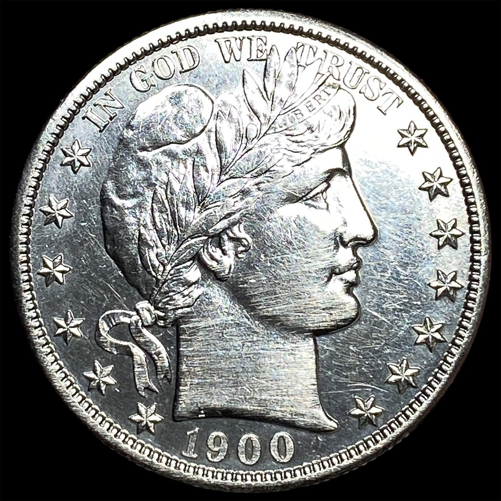 1900-S Silver Barber Half Dollar HIGH GRADE: 1900-S Silver Barber Half Dollar HIGH GRADE