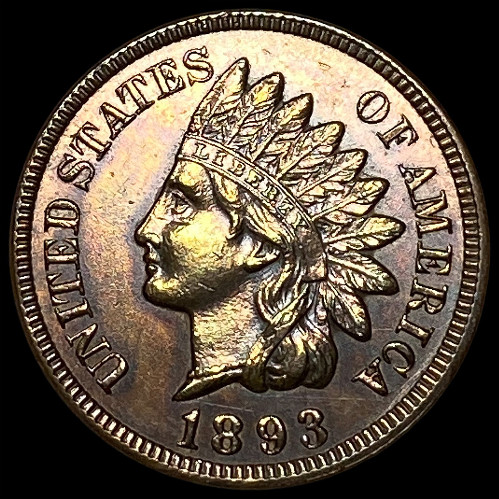 1893 Indian Head Cent GEM BU (1 of 2)
