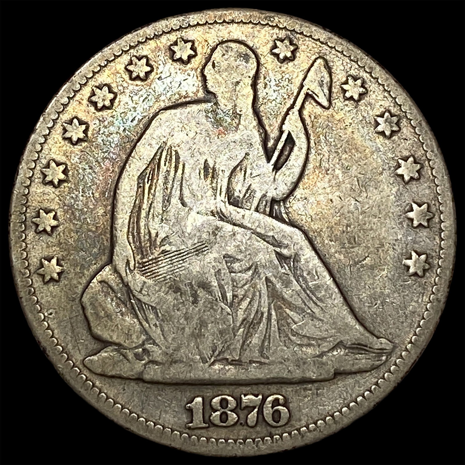 1876 Seated Liberty Half Dollar LIGHTLY CIRCULATED: 1876 Seated Liberty Half Dollar LIGHTLY CIRCULATED