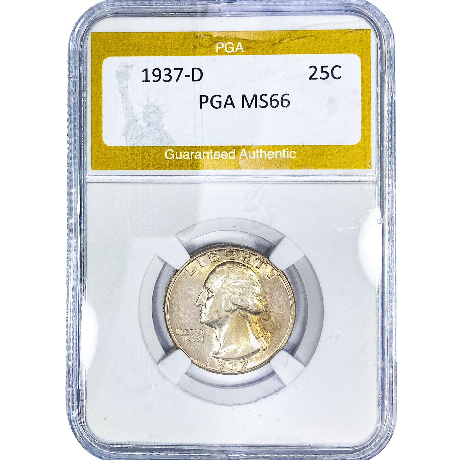 1937-D Washington Silver Quarter PGA MS66 (1 of 2)