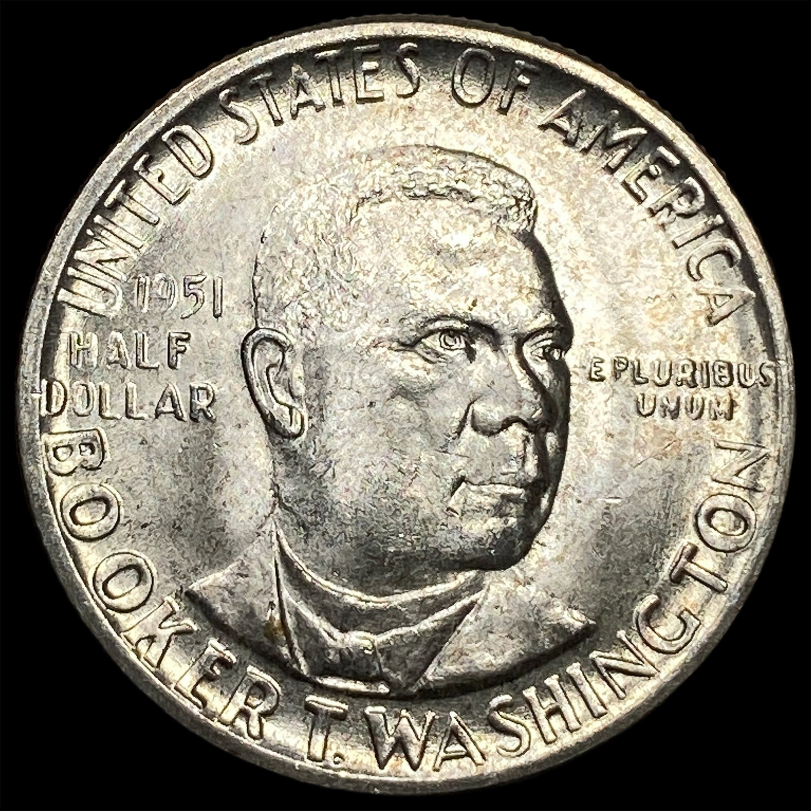 1951 Silver Half Dollar Booker T. Washington SUPERB GEM BU: 1951 Silver Half Dollar Booker T. Washington SUPERB GEM BU