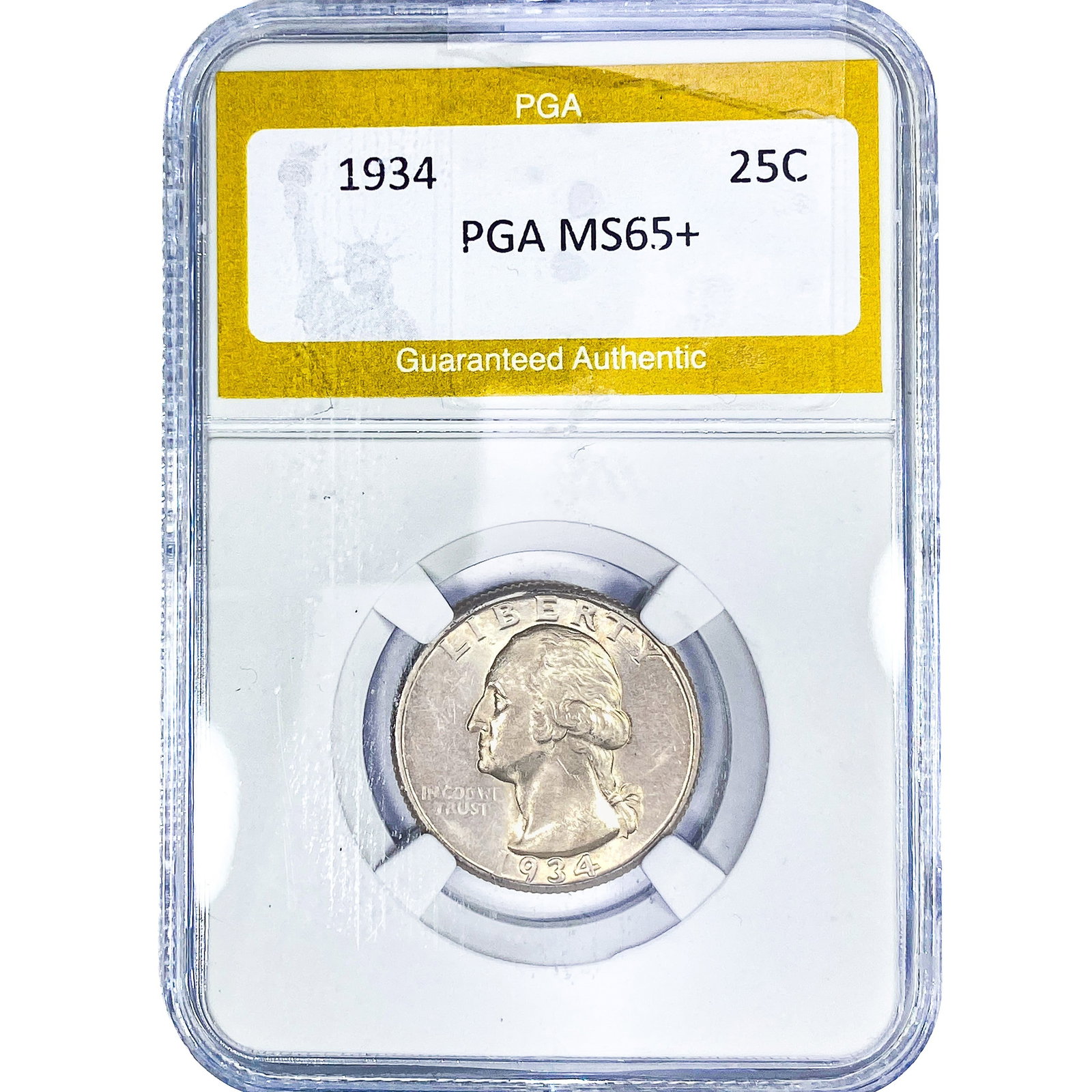 1934 Washington Silver Quarter PGA MS65+: 1934 Washington Silver Quarter PGA MS65+