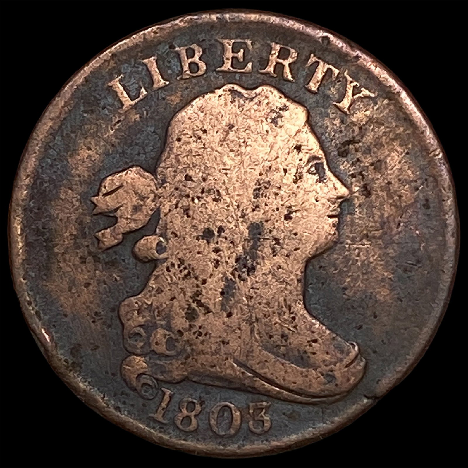 1803 Draped Bust Half Cent NICELY CIRCULATED (1 of 2)