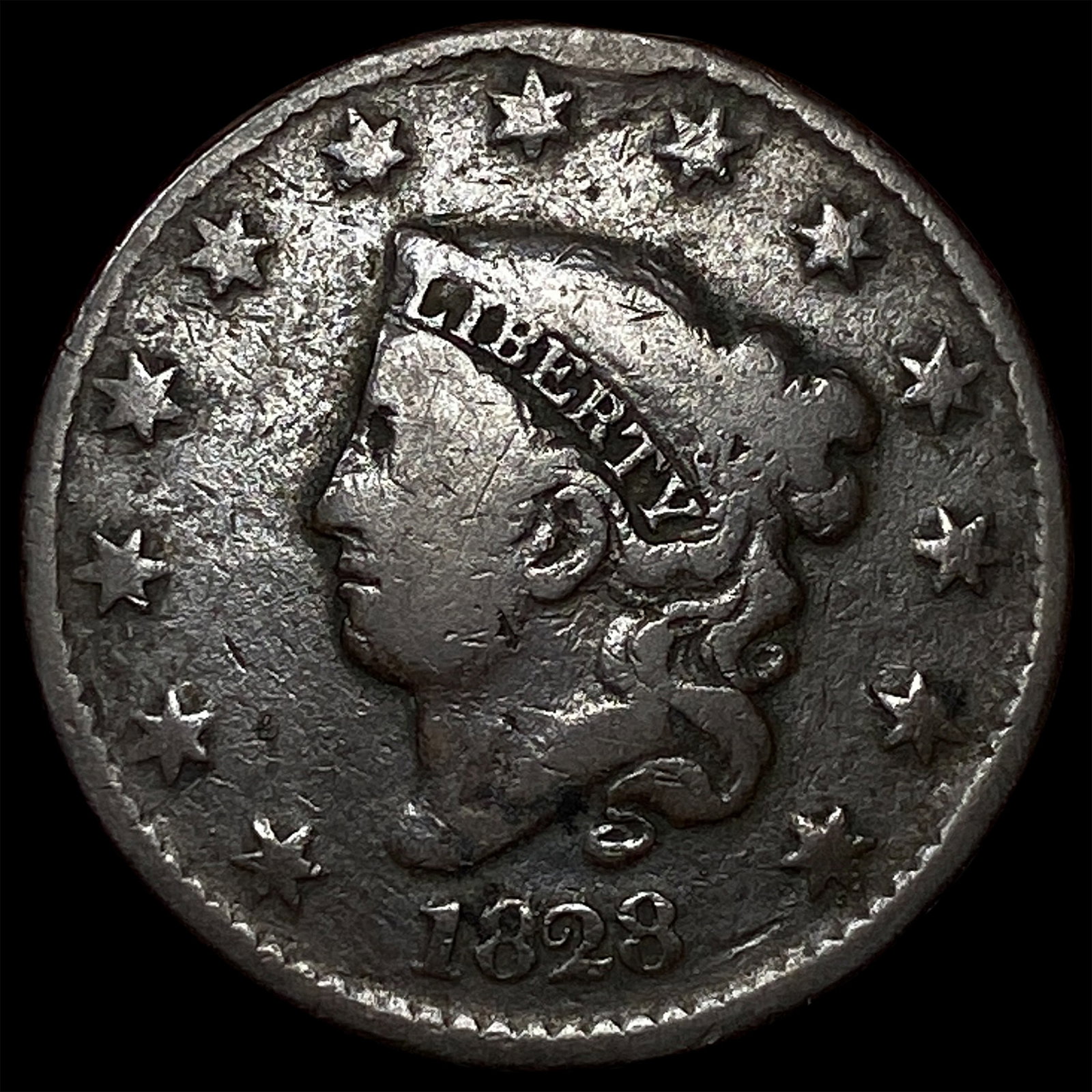 1828 Coronet Head Large Cent LIGHTLY CIRCULATED: 1828 Coronet Head Large Cent LIGHTLY CIRCULATED