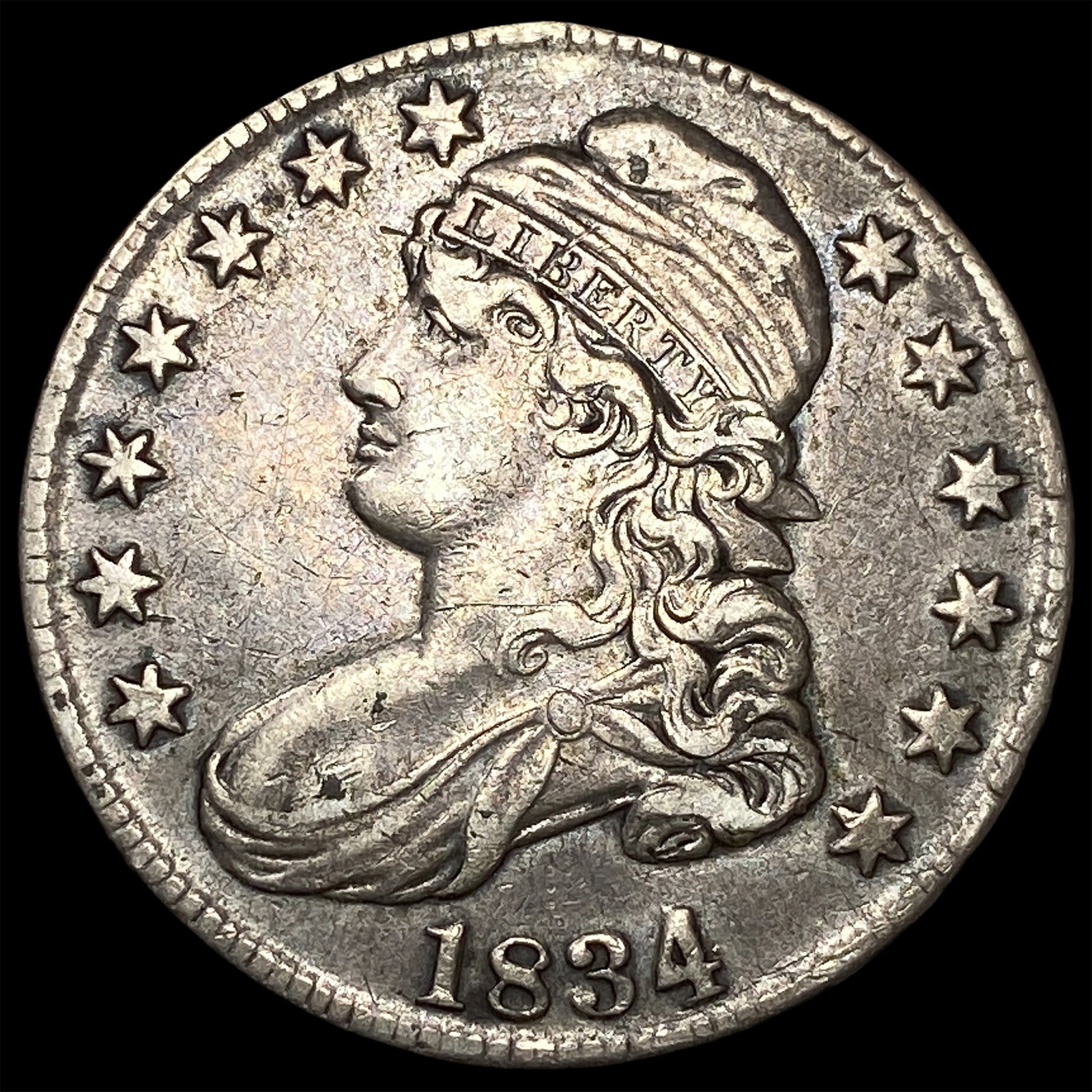 1834 Capped Bust Half Dollar CHOICE AU: 1834 Capped Bust Half Dollar CHOICE AU