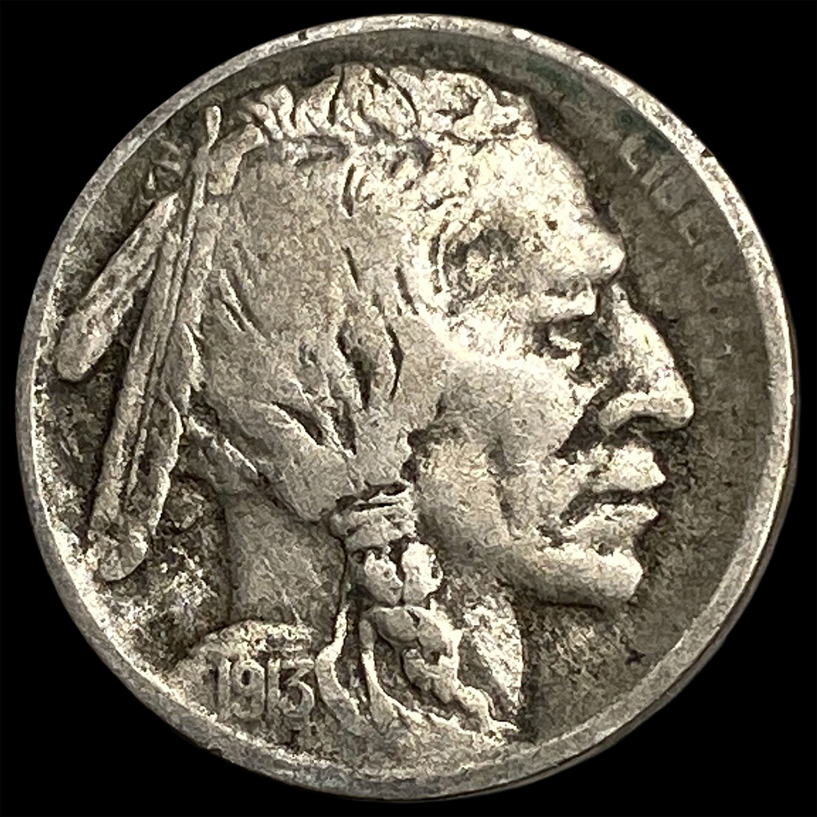1913-S Type 1 Buffalo Nickel LIGHTLY CIRCULATED: 1913-S Type 1 Buffalo Nickel LIGHTLY CIRCULATED