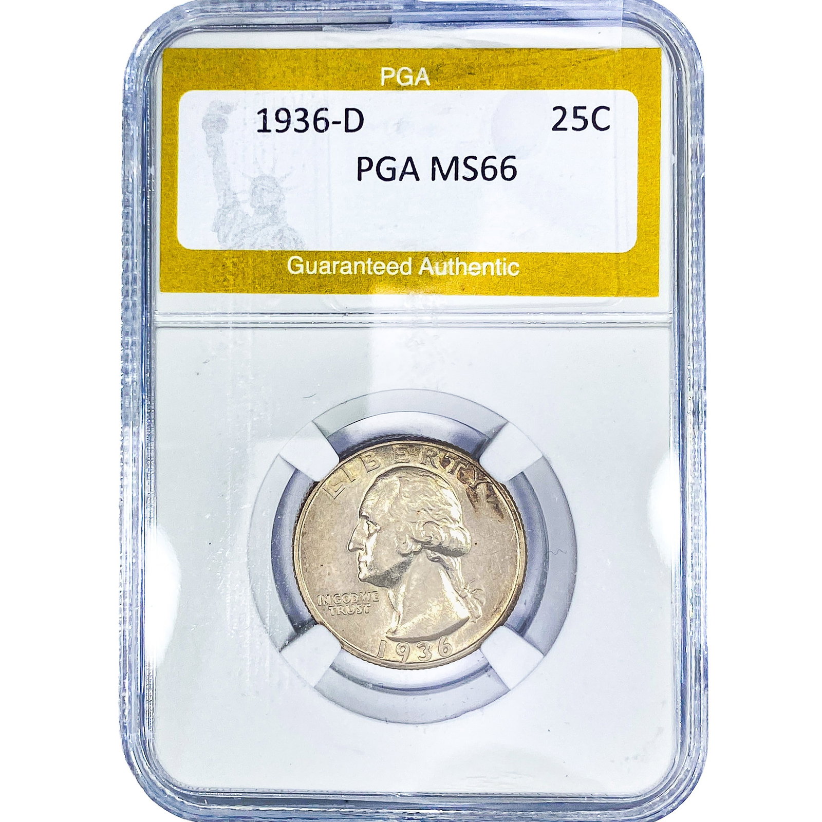 1936-D Washington Silver Quarter PGA MS66 (1 of 2)