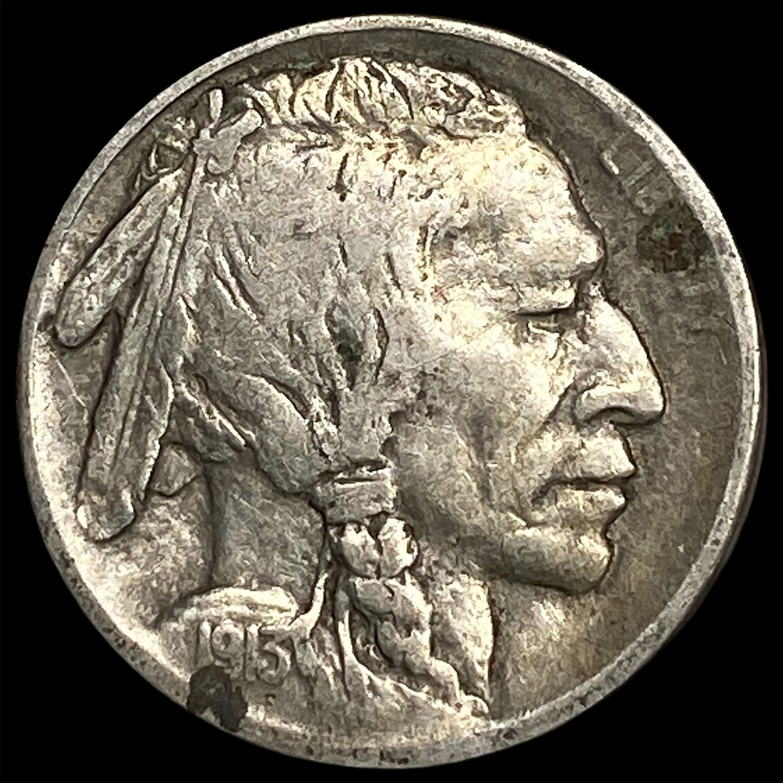 1913-S Buffalo Nickel Type 2 LIGHTLY CIRCULATED: 1913-S Buffalo Nickel Type 2 LIGHTLY CIRCULATED
