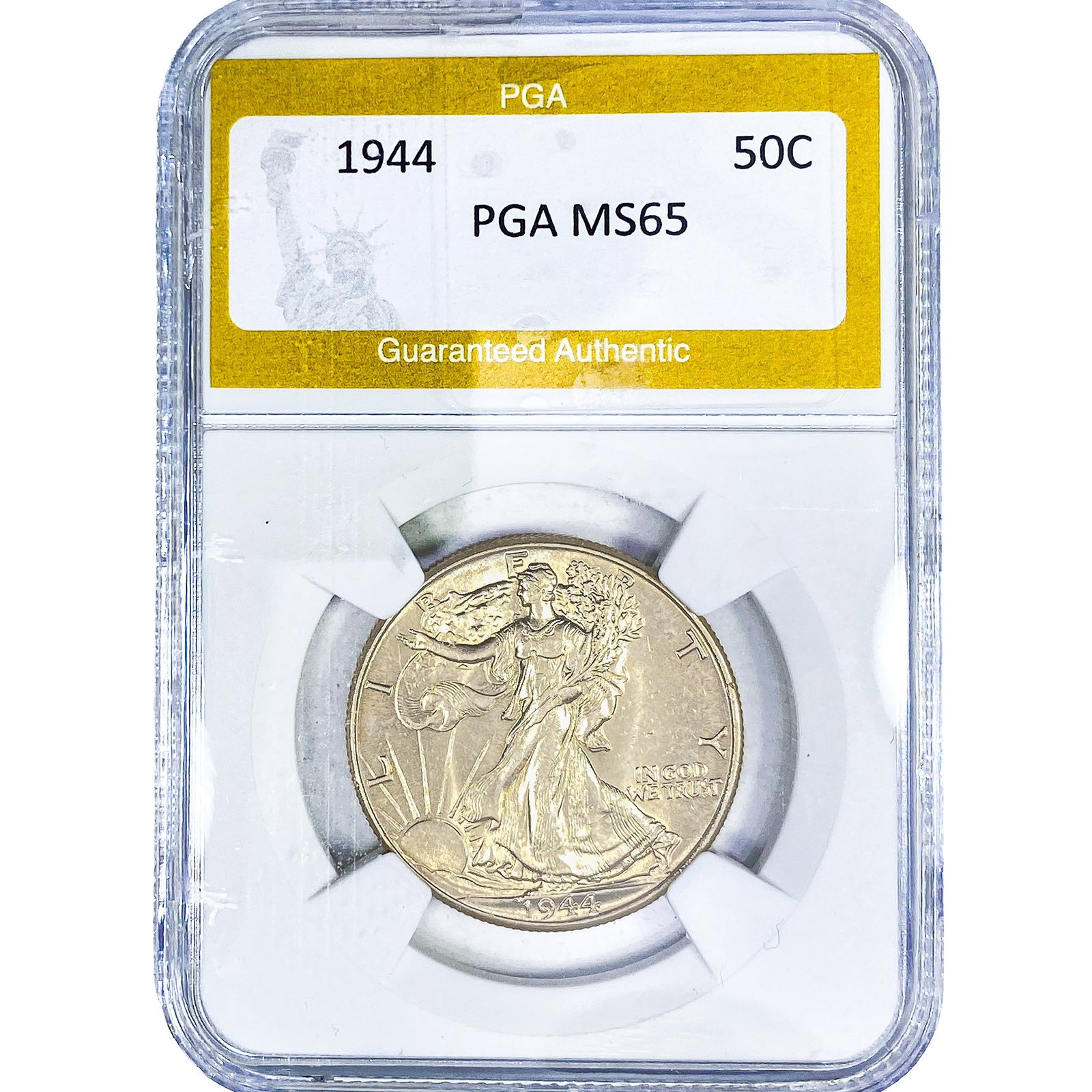 1944 Walking Liberty Half Dollar PGA MS65: 1944 Walking Liberty Half Dollar PGA MS65
