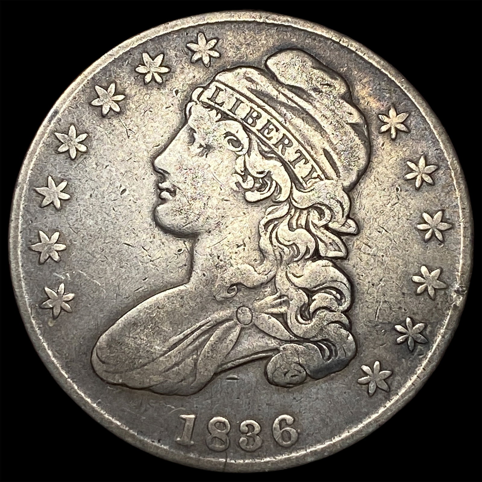 1836 Capped Bust Half Dollar NEARLY UNCIRCULATED: 1836 Capped Bust Half Dollar NEARLY UNCIRCULATED
