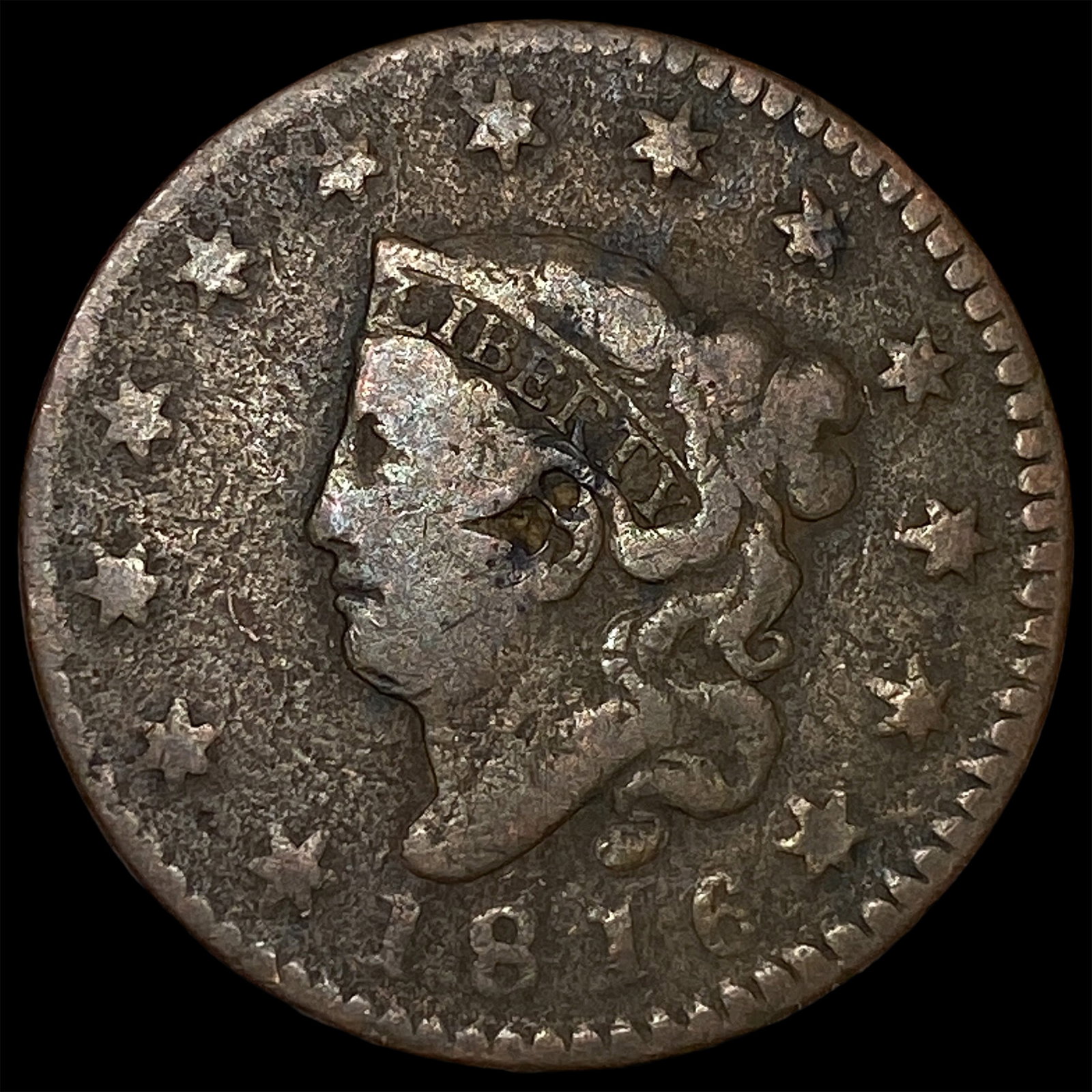 1816 Coronet Head Large Cent LIGHTLY CIRCULATED (1 of 2)