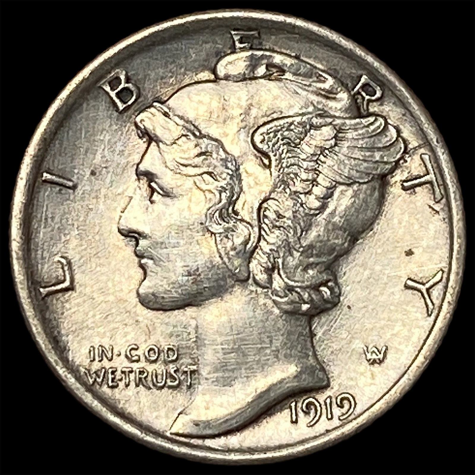 1919 Mercury Dime CLOSELY UNCIRCULATED (1 of 2)