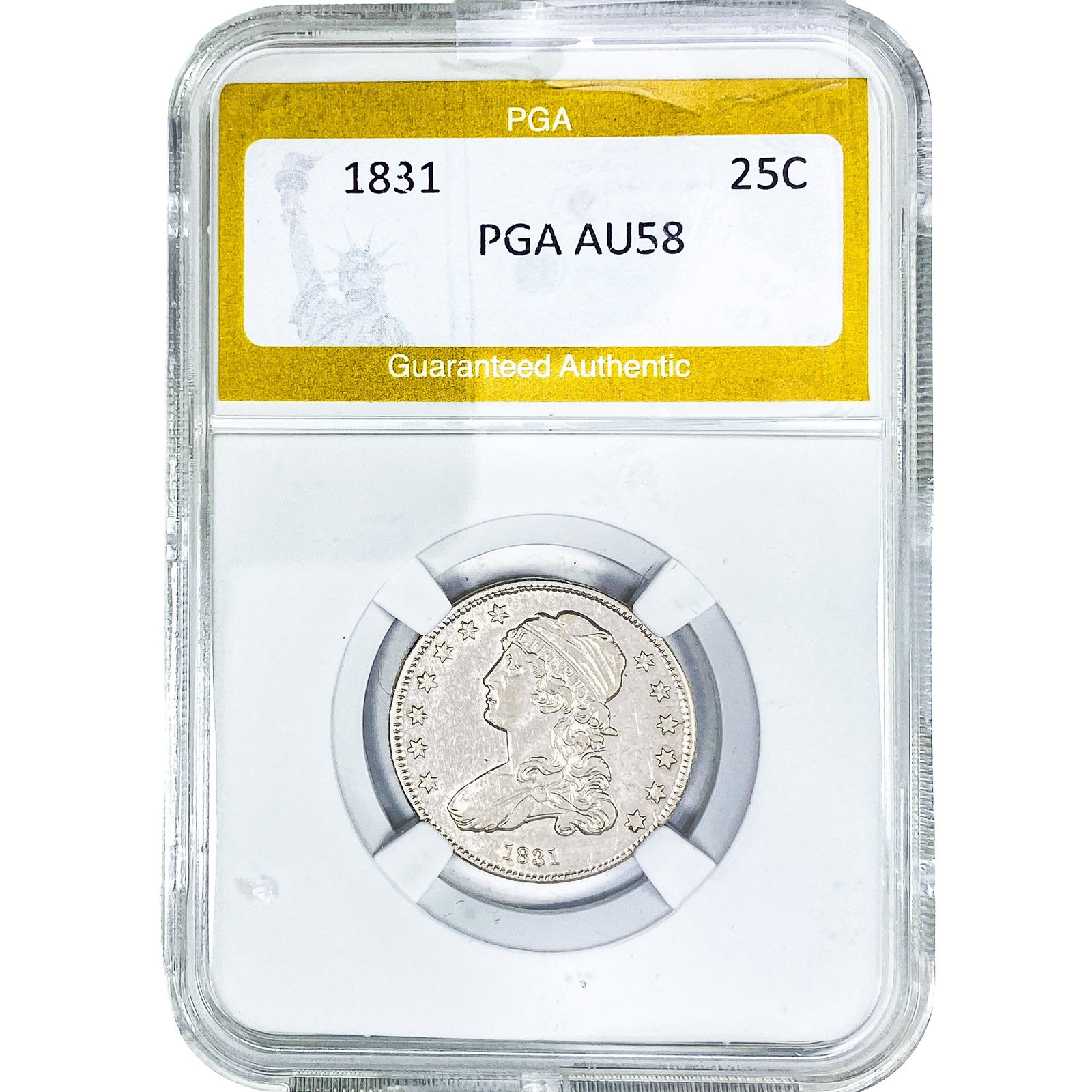 1831 Capped Bust Quarter PGA AU58 (1 of 2)