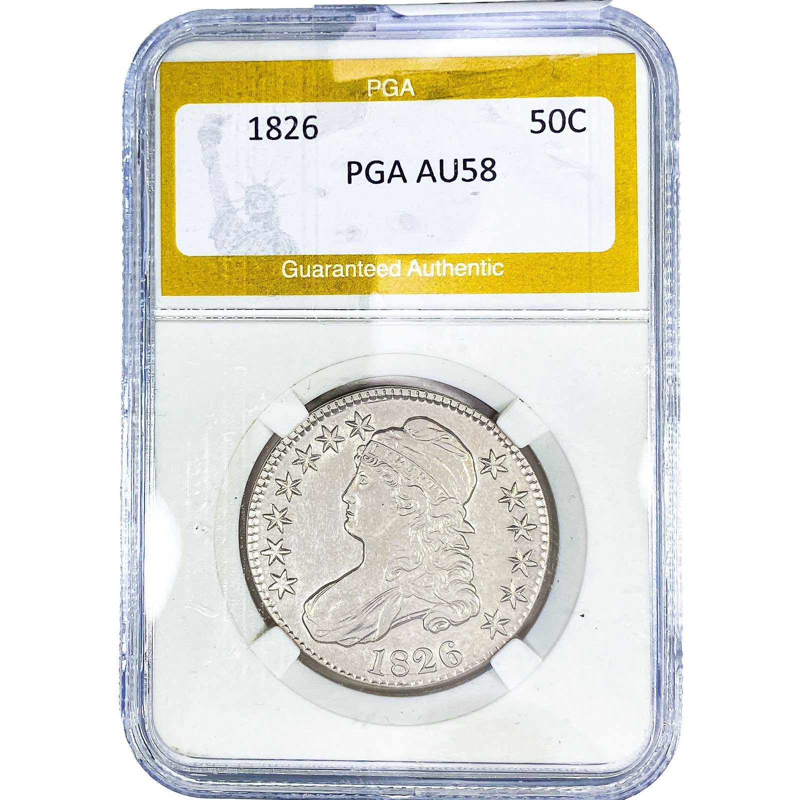 1826 Capped Bust Half Dollar PGA AU58 (1 of 2)