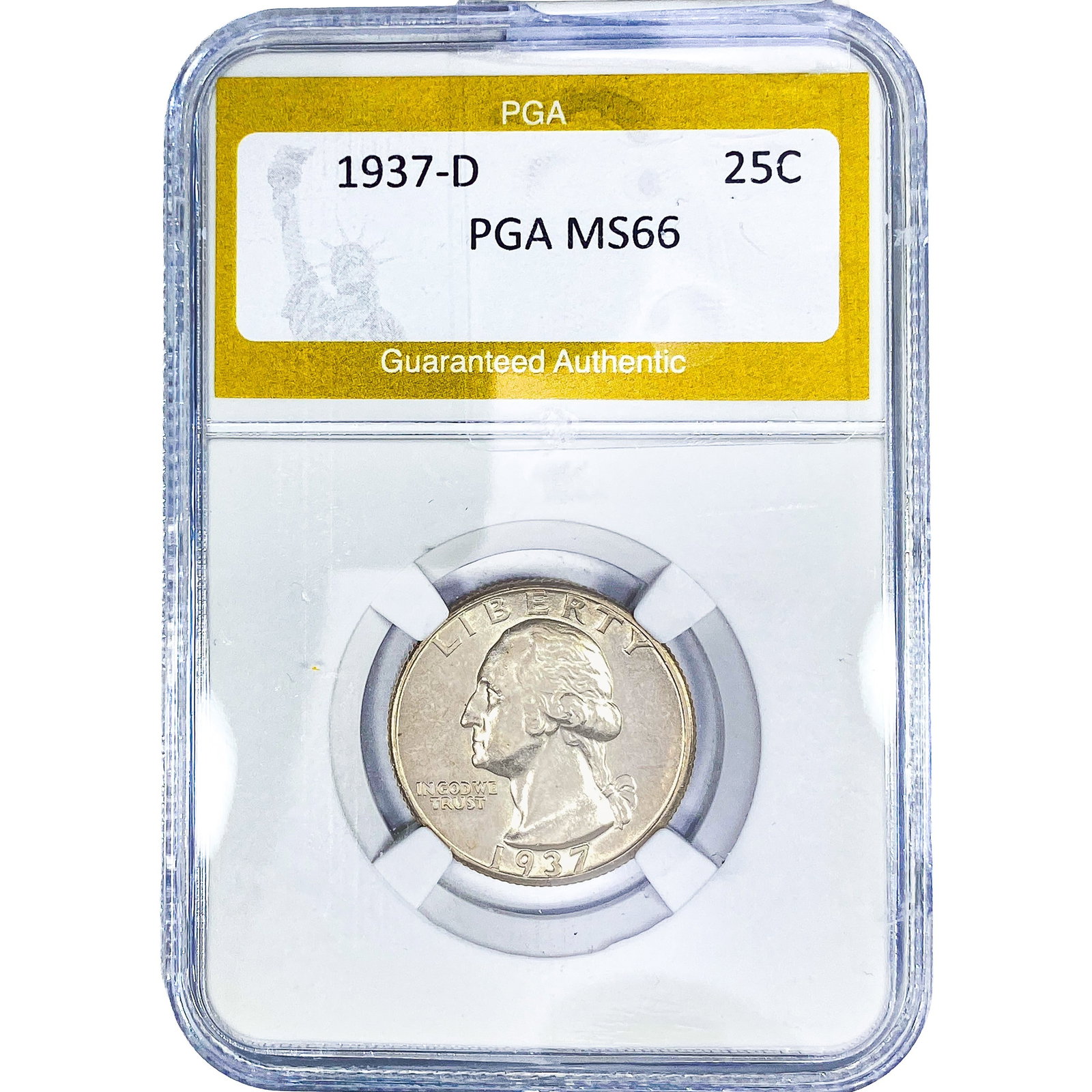 1937-D Washington Silver Quarter PGA MS66 (1 of 2)