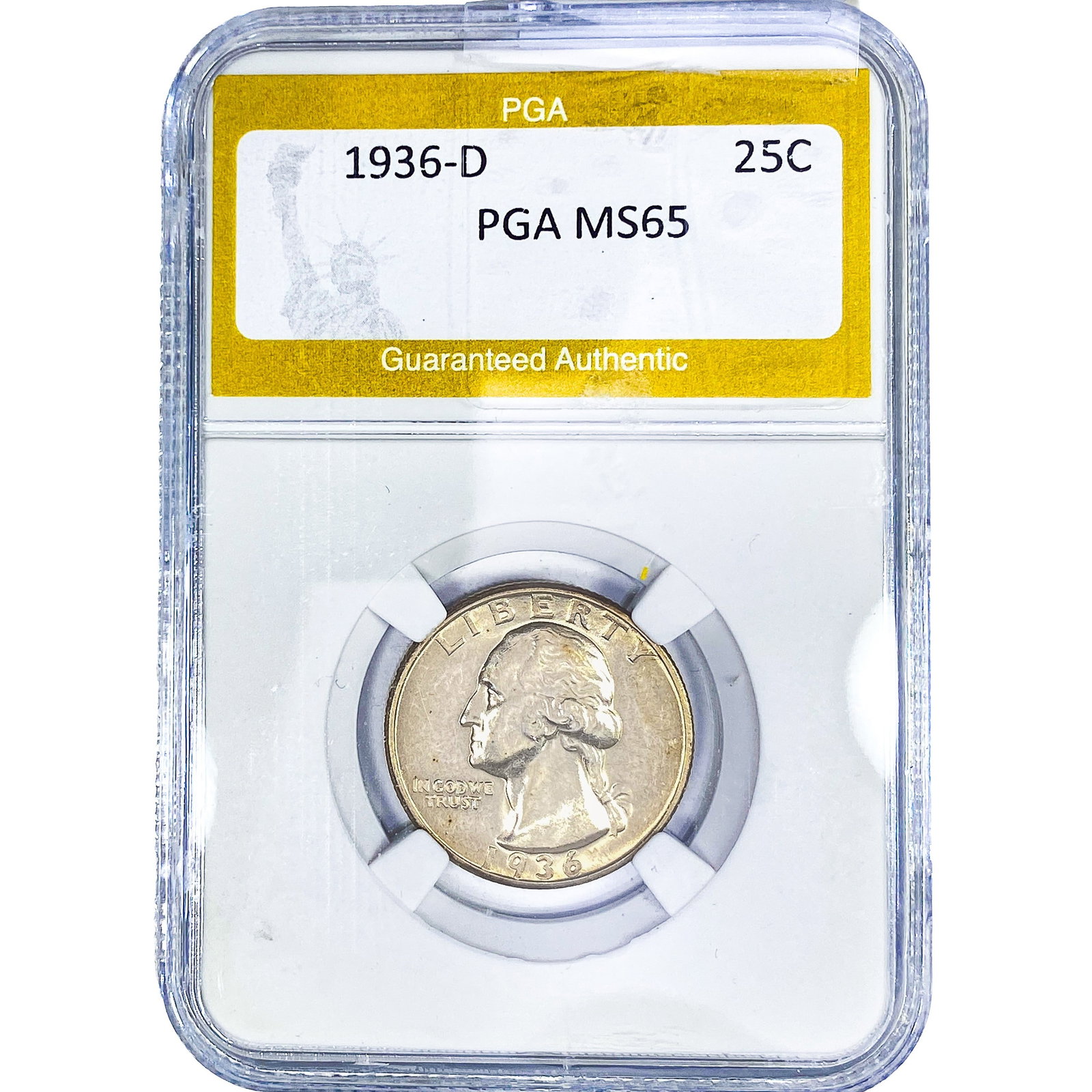 1936-D Washington Silver Quarter PGA MS65 (1 of 2)