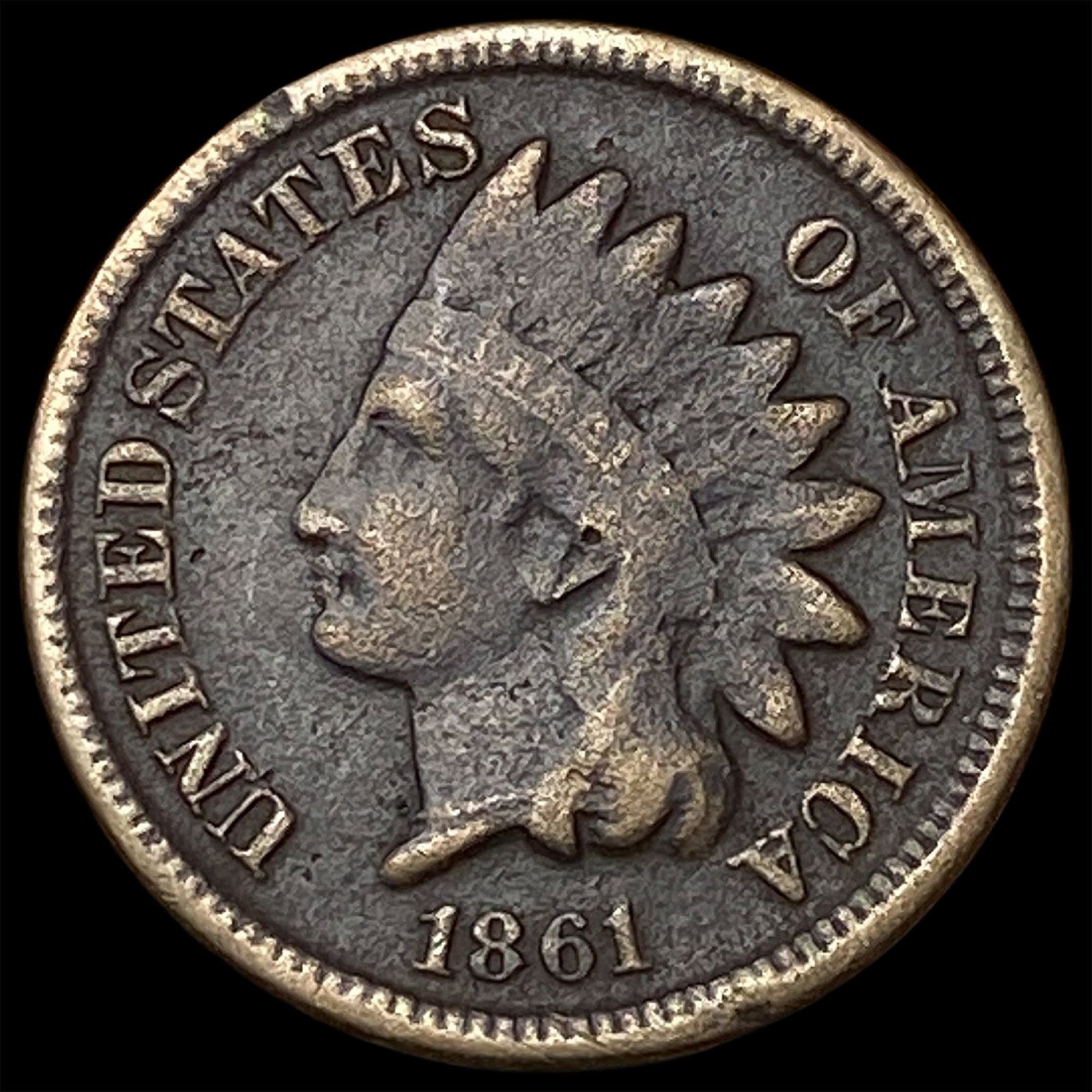 1861 Indian Head Cent LIGHTLY CIRCULATED: 1861 Indian Head Cent LIGHTLY CIRCULATED