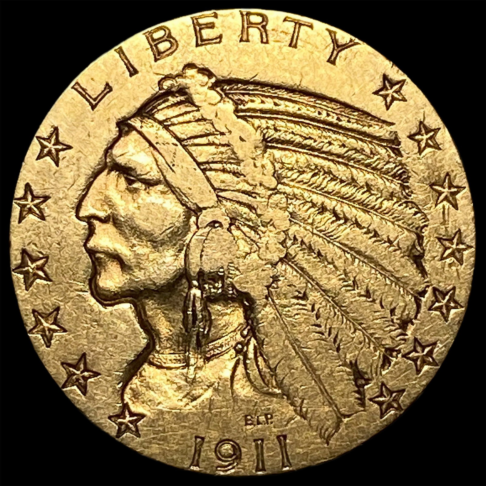 1911 Indian Head $5 Gold Half Eagle CLOSELY UNCIRCULATED (1 of 2)