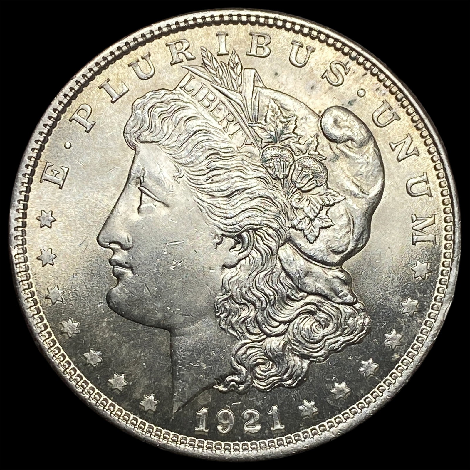 1921 Silver Morgan Dollar SUPERB GEM BU: 1921 Silver Morgan Dollar SUPERB GEM BU