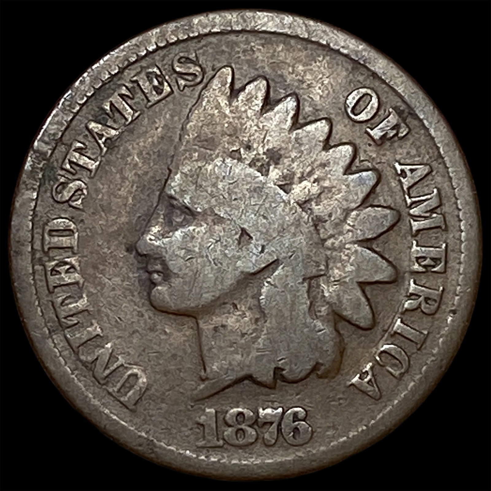 1876 Indian Head Cent LIGHTLY CIRCULATED: 1876 Indian Head Cent LIGHTLY CIRCULATED
