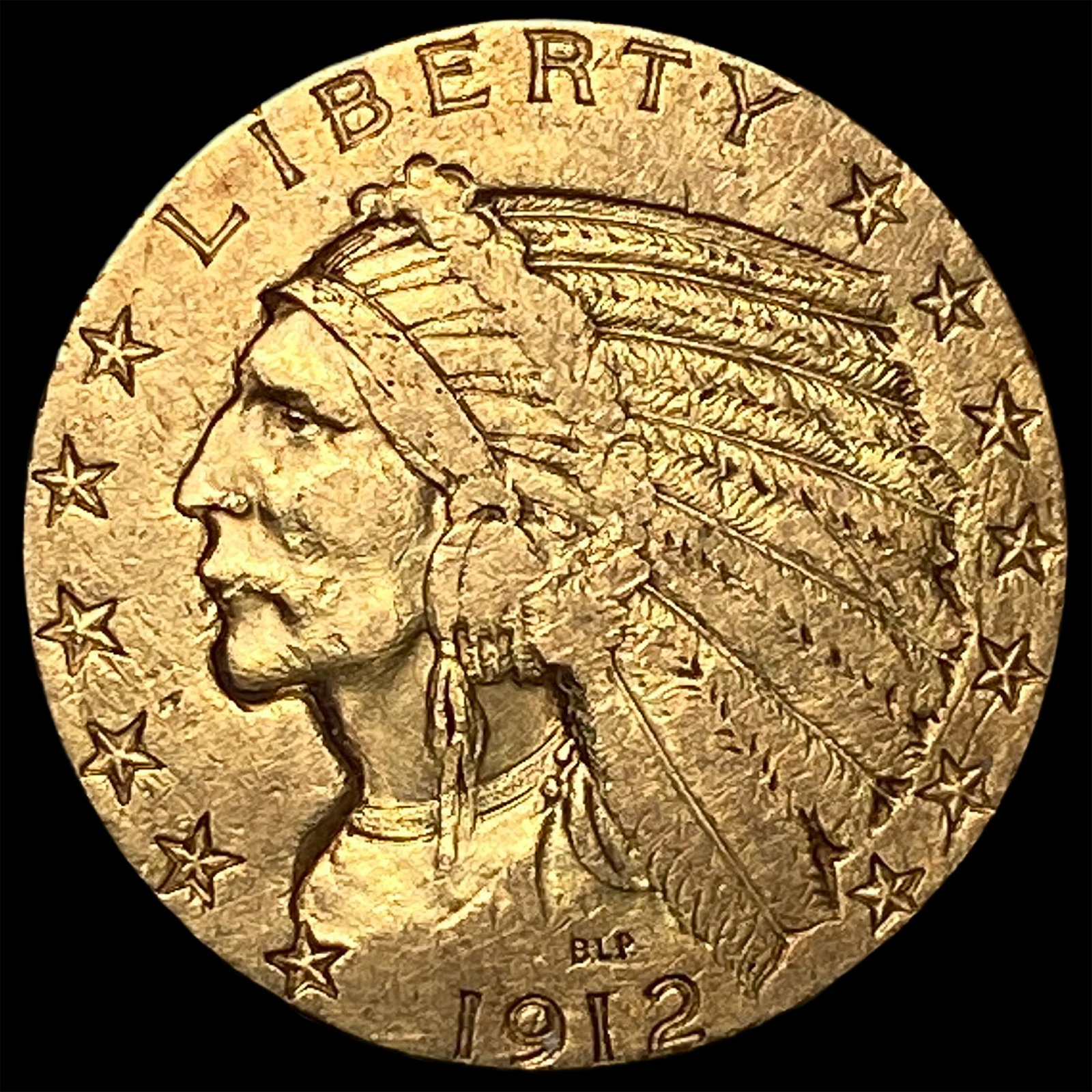 1912 Indian Head Half Eagle $5 Gold CLOSELY UNCIRCULATED (1 of 2)