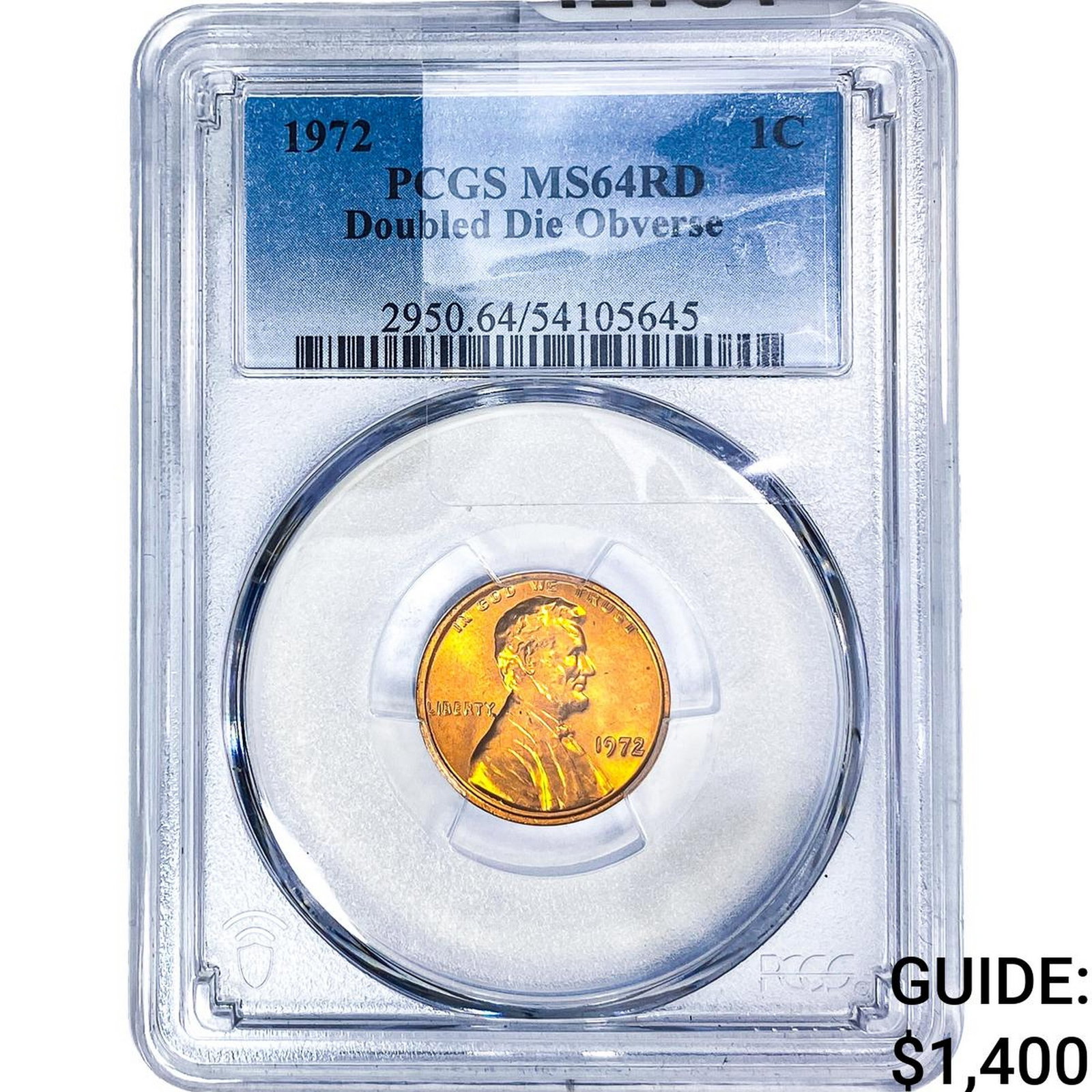 1972 Wheat Cent PCGS MS64 RD: 1972 Wheat Cent PCGS MS64 RD