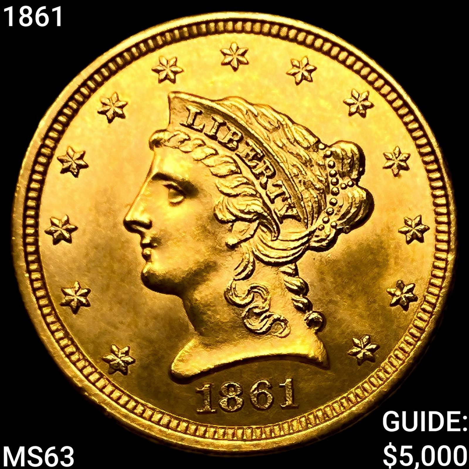 1861 $2.50 Gold Quarter Eagle (1 of 2)