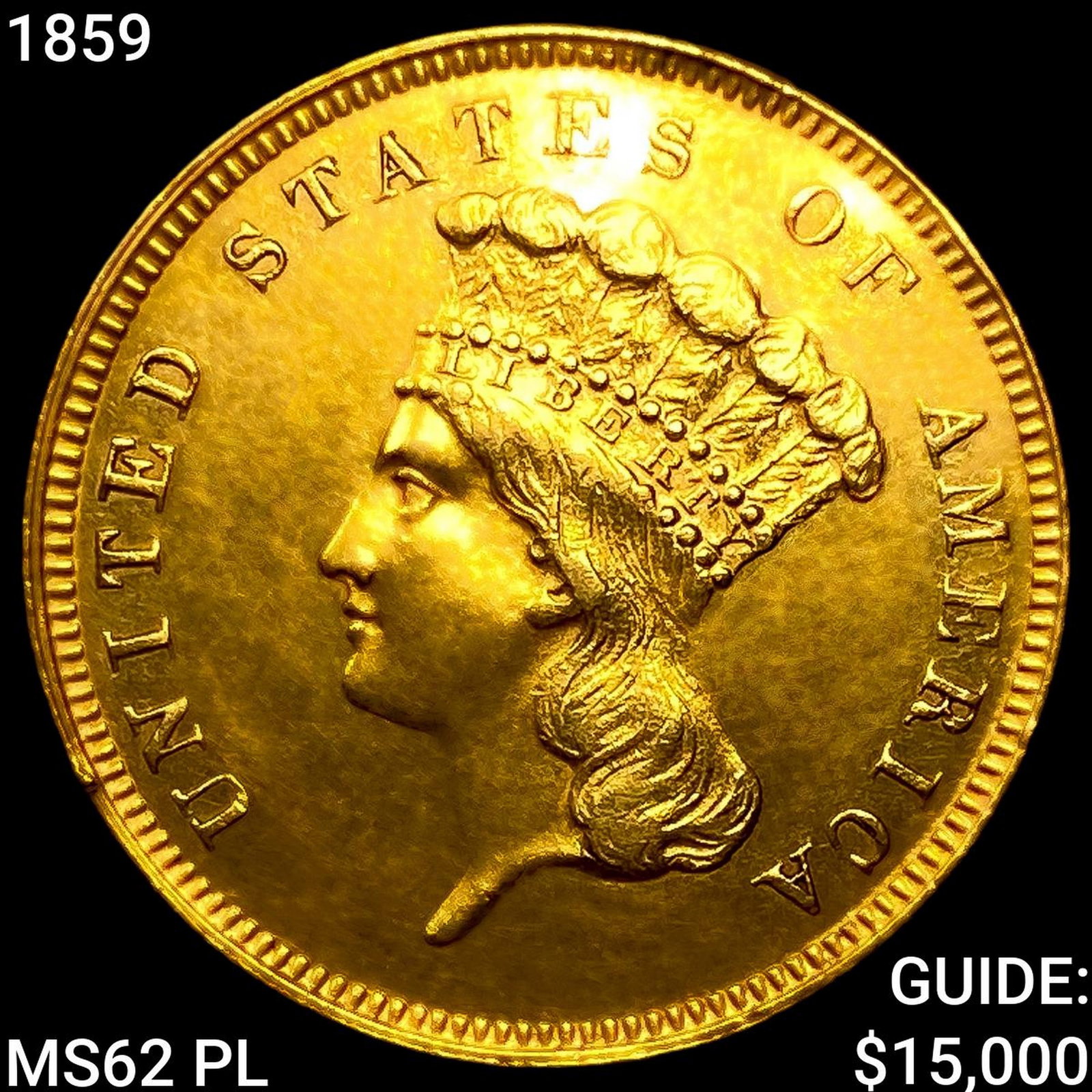1859 $3 Gold Piece (1 of 2)
