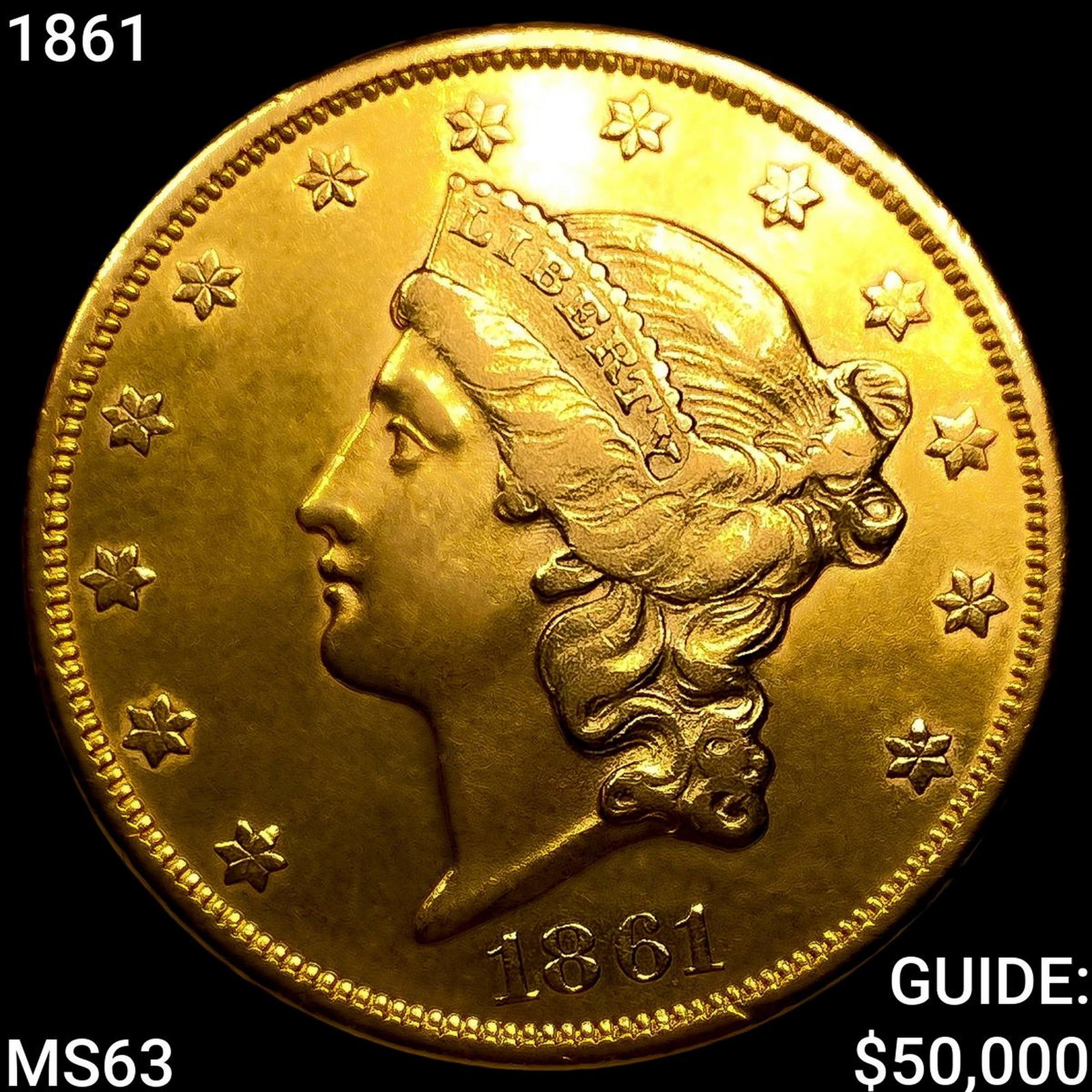 1861 $20 Gold Double Eagle (1 of 2)