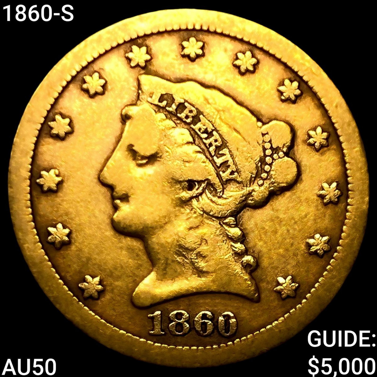1860-S $2.50 Gold Quarter Eagle (1 of 2)