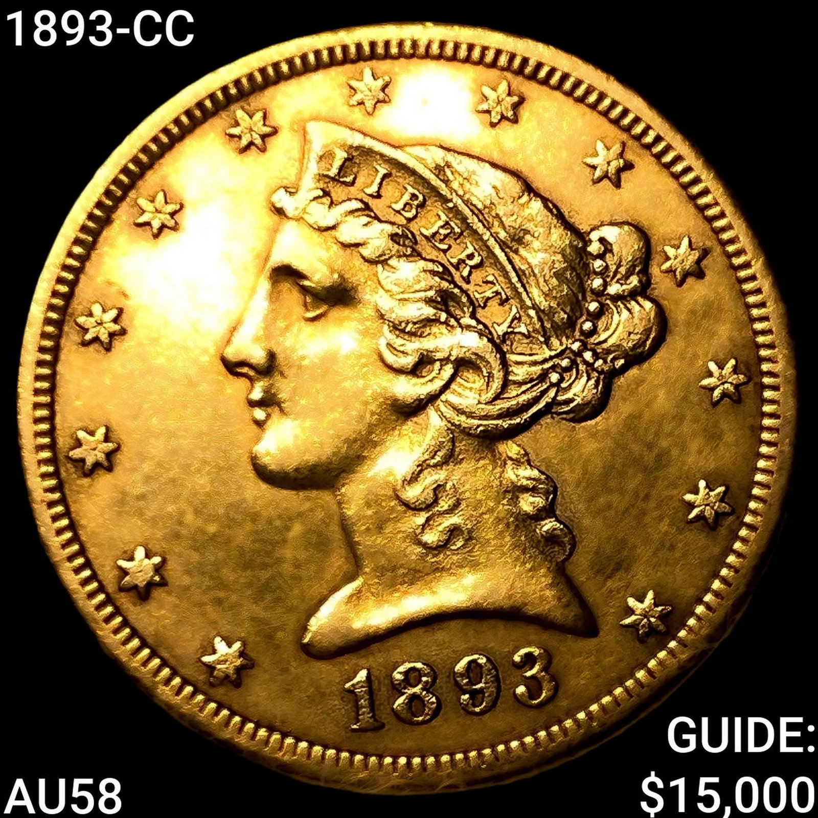 1893-CC $5 Gold Half Eagle (1 of 2)