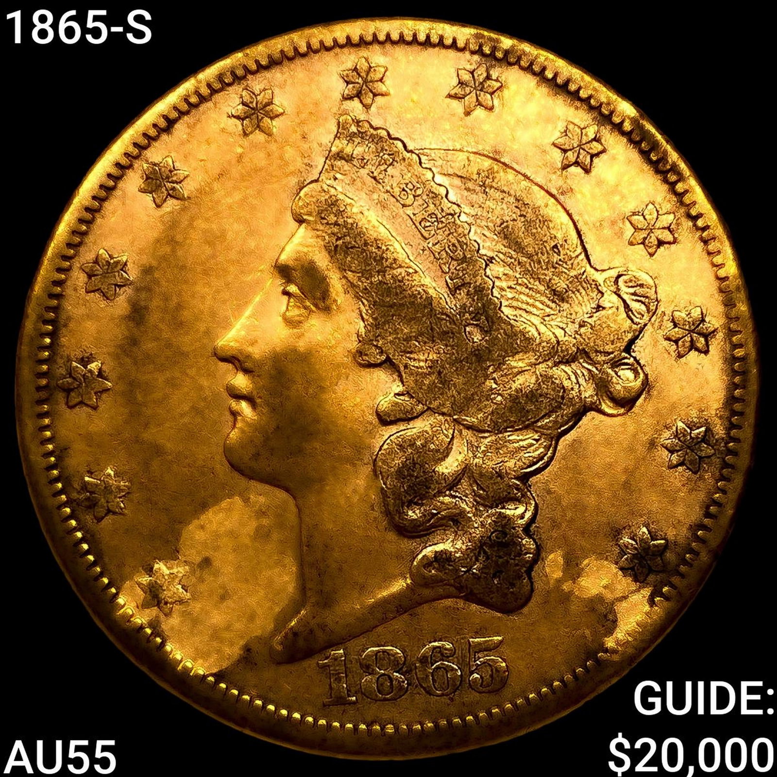1865-S $20 Gold Double Eagle (1 of 2)