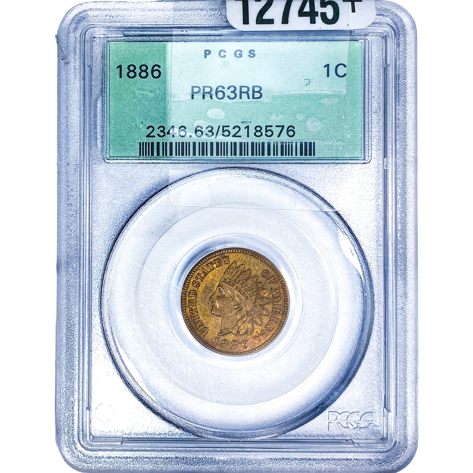 1886 Indian Head Cent PCGS PR63 RB (1 of 4)