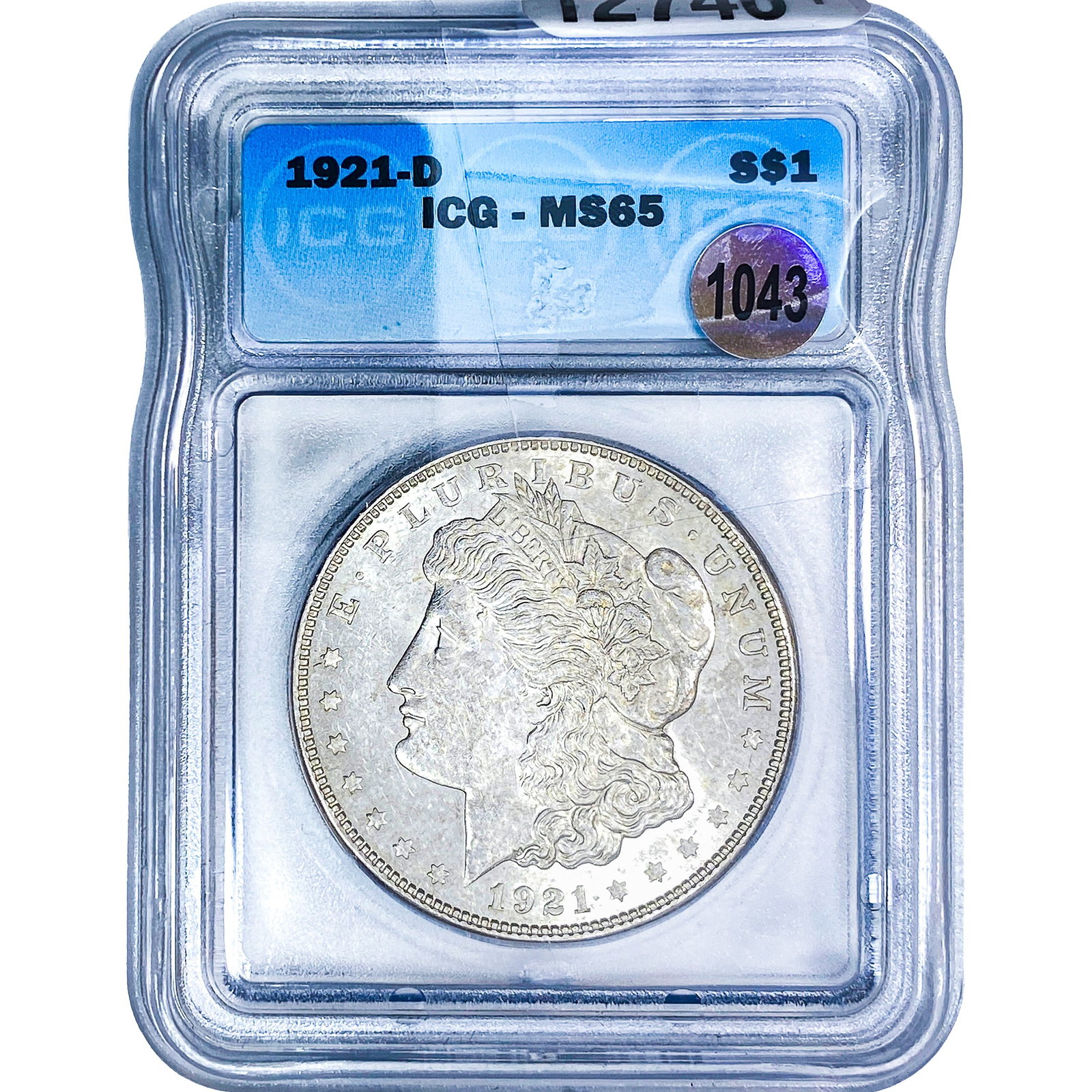 1921-D Morgan Silver Dollar ICG MS65 (1 of 4)