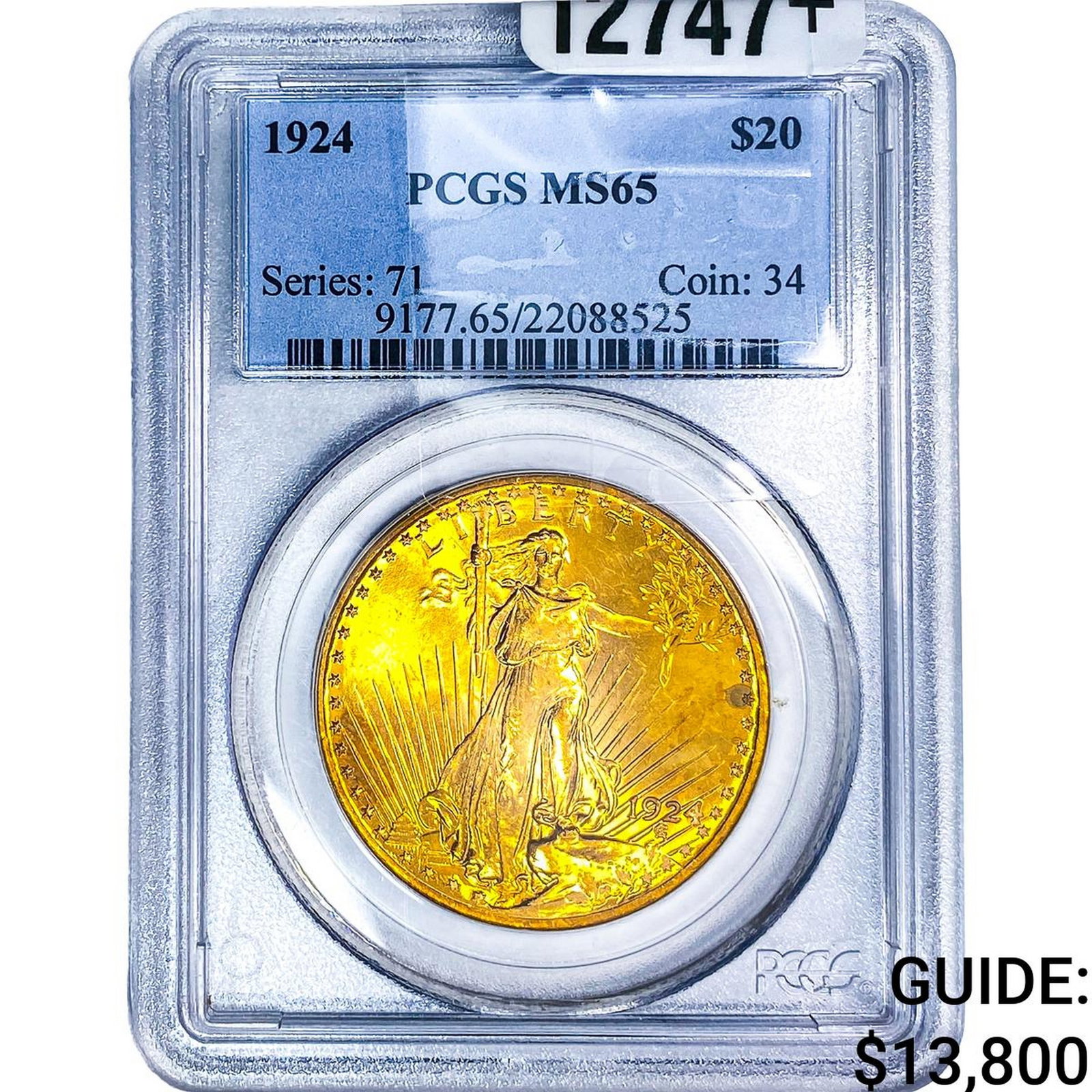 1924 $20 Gold Double Eagle PCGS MS65: 1924 $20 Gold Double Eagle PCGS MS65