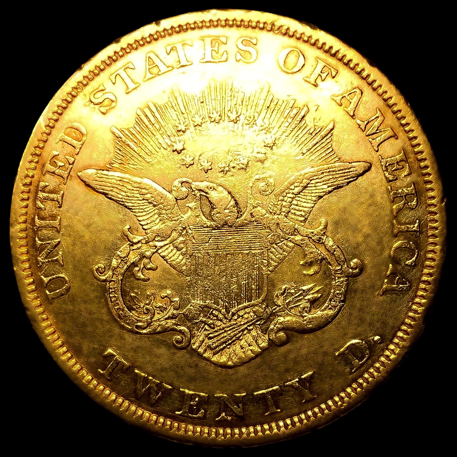 1850 $20 Gold Double Eagle - 2