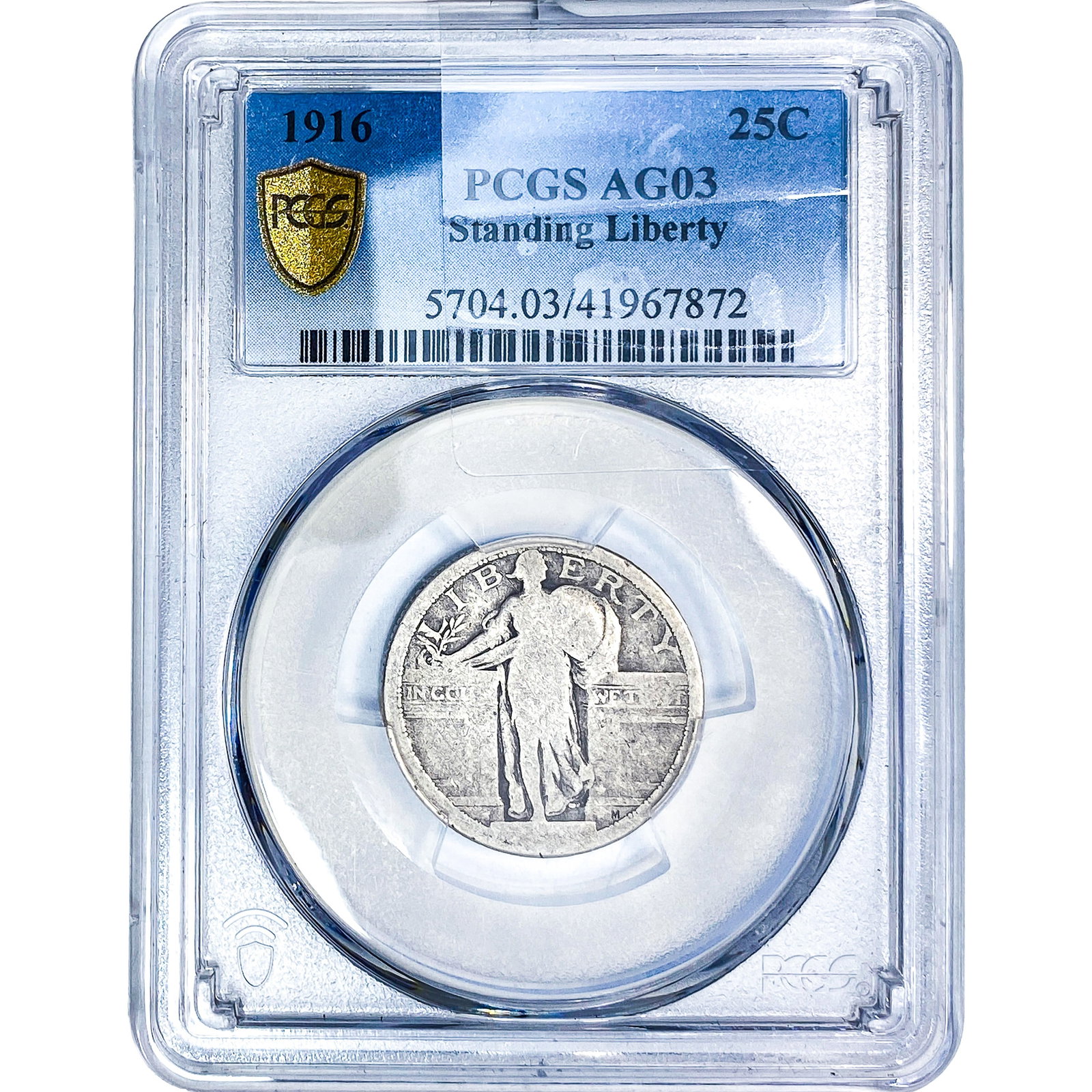 1916 Standing Liberty Quarter PCGS AG03: 1916 Standing Liberty Quarter PCGS AG03