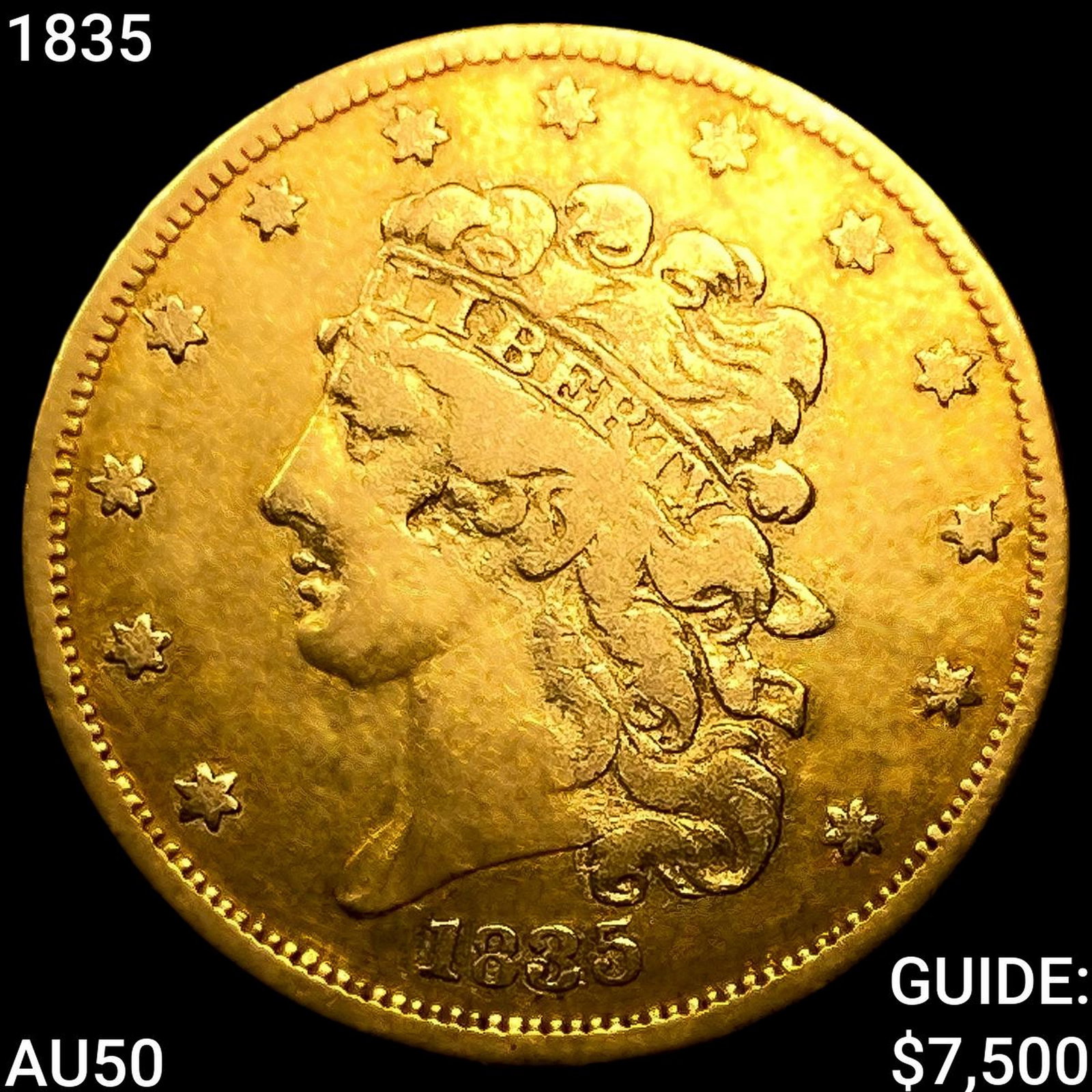 1835 $5 Gold Half Eagle: 1835 $5 Gold Half Eagle
