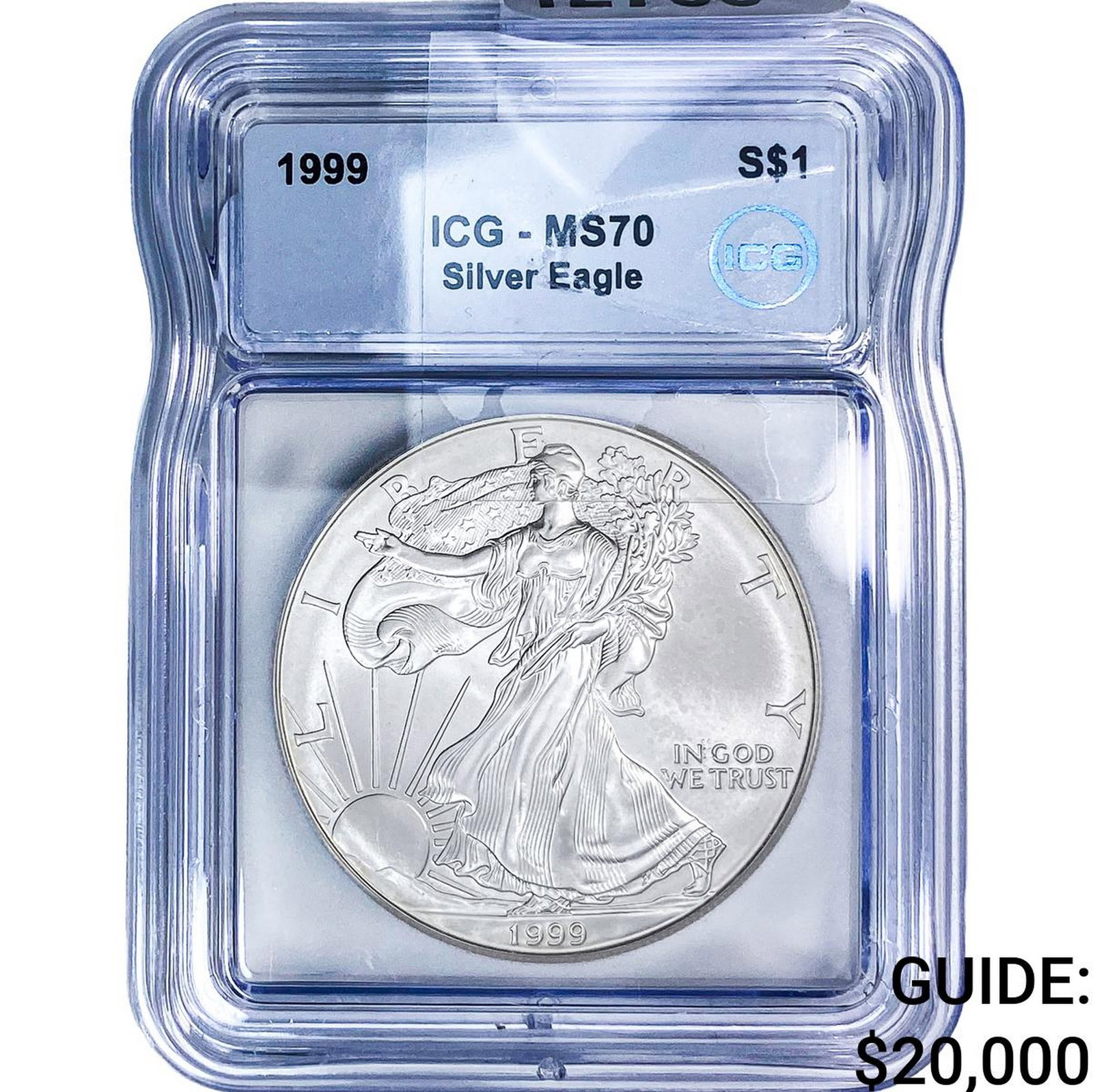 1999 Silver Eagle ICG MS70: 1999 Silver Eagle ICG MS70