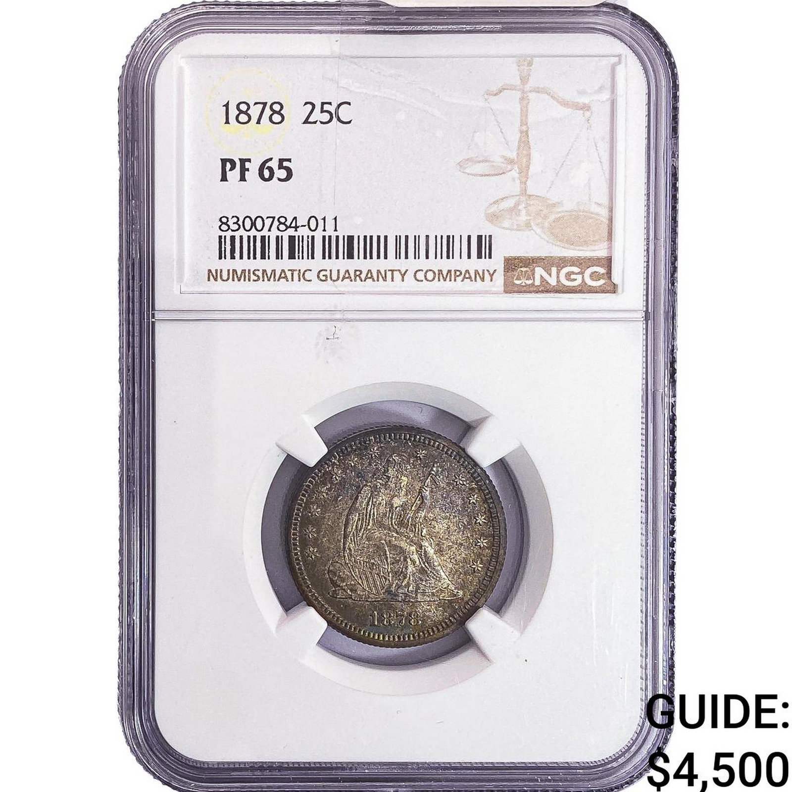 1878 Seated Liberty Quarter NGC PF65: 1878 Seated Liberty Quarter NGC PF65