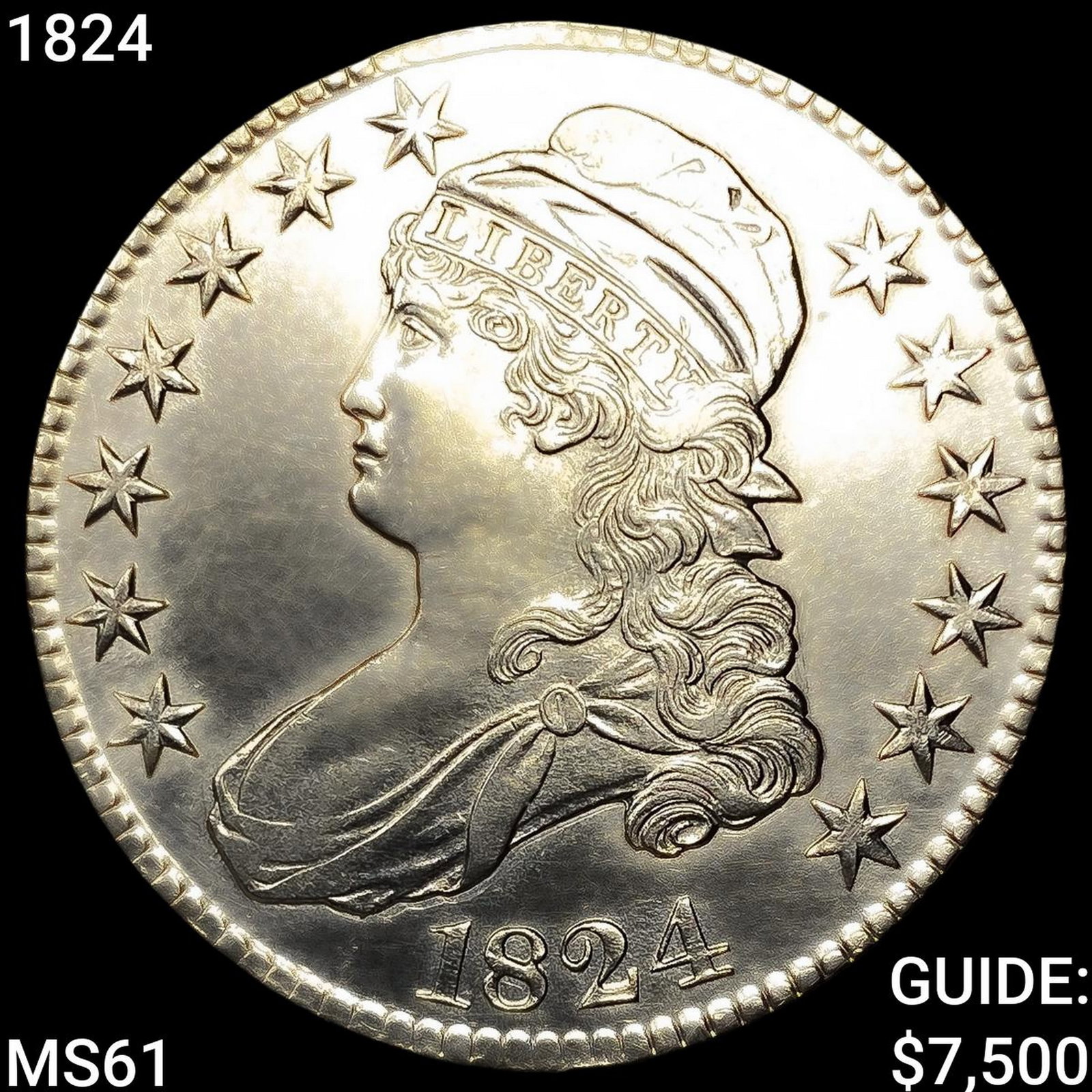 1824 Capped Bust Half Dollar (1 of 2)