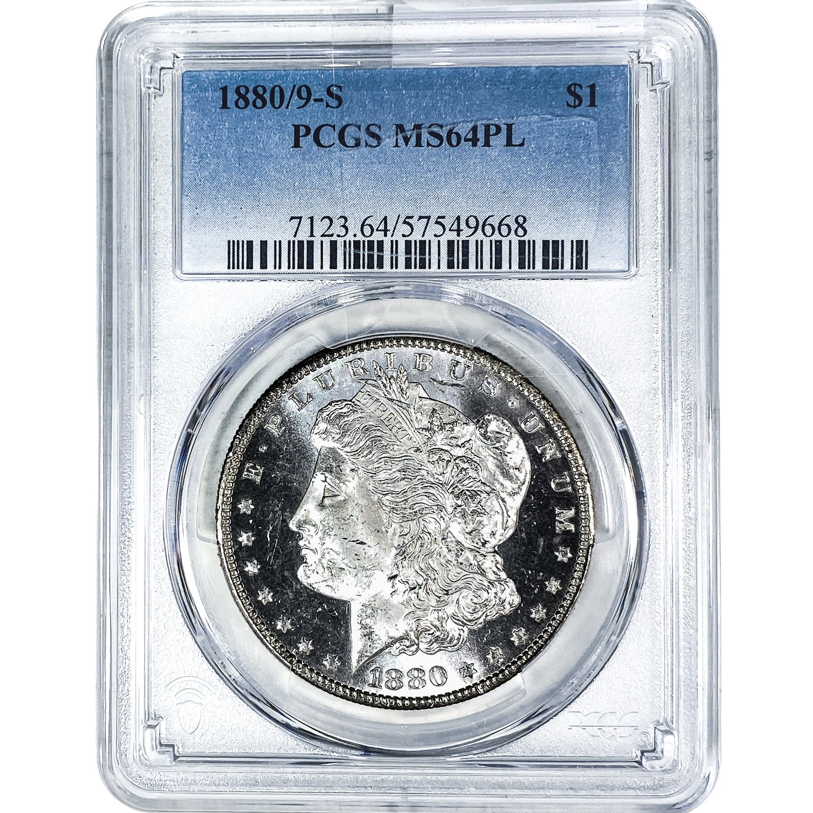1880/9-S Morgan Silver Dollar PCGS MS64 PL (1 of 4)